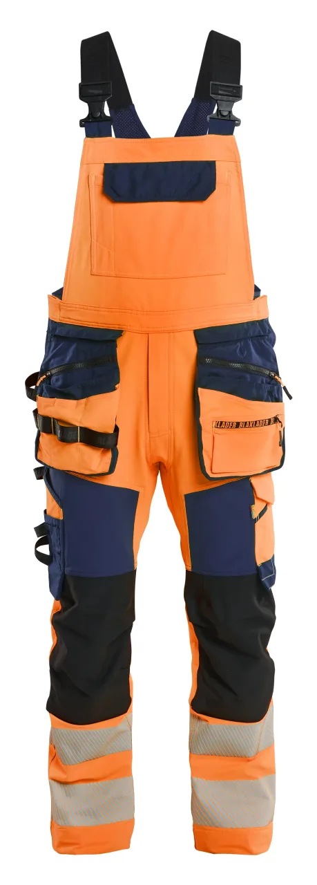 Salopette stretch 4D haute-visibilité à poches flottantes détachables