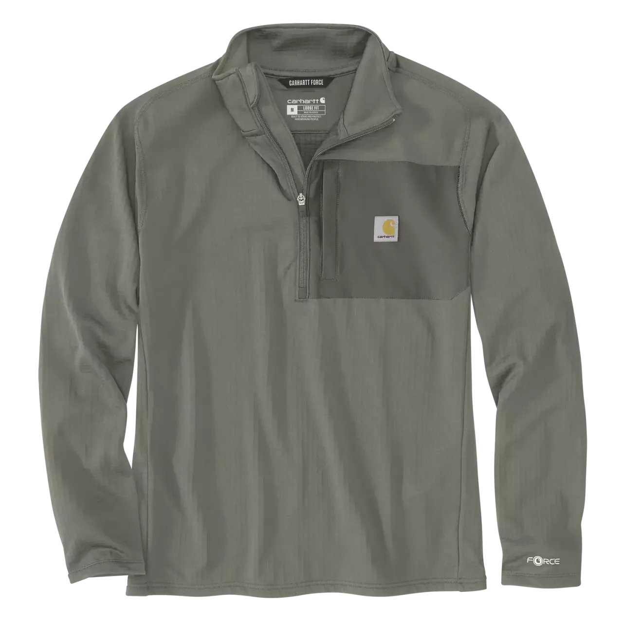 Carhartt Force™ Ironwood Relaxed 1/2 Zip Mock Neck