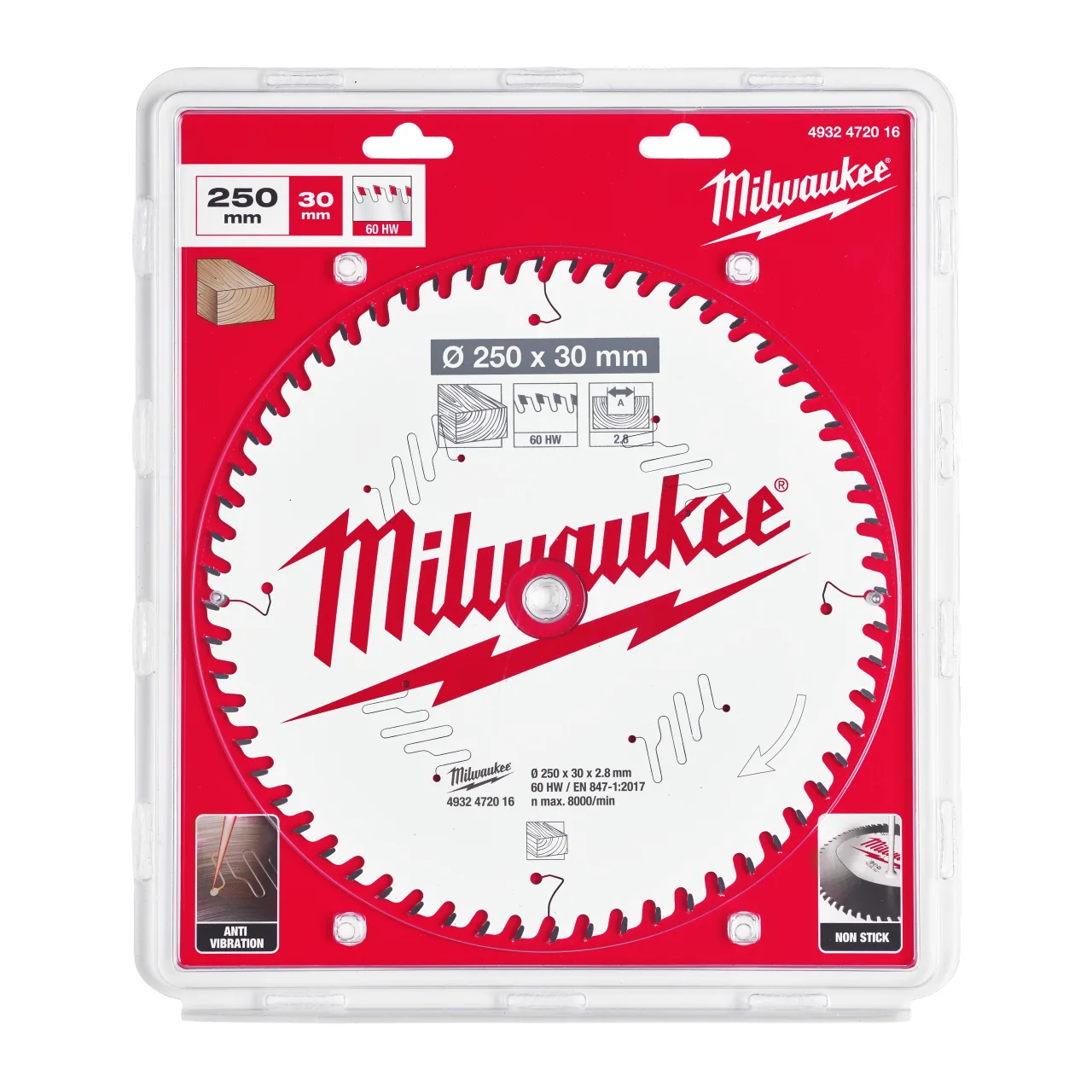 CSB MS W 250 x 30 x 2.8 x 60ATB Circular saw blades for mitre saws Gen II