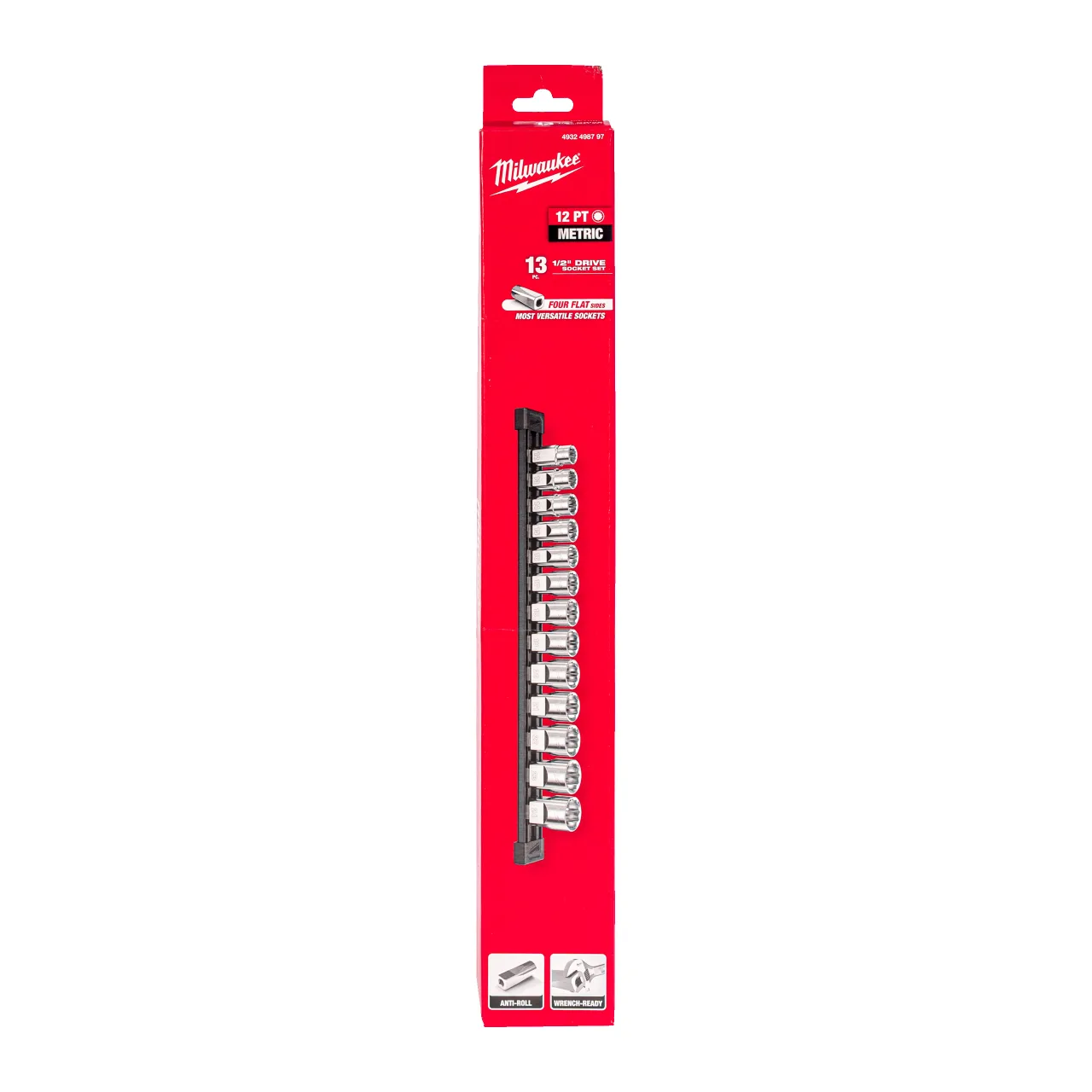 SET DE DOUILLES MÉTRIQUE 12 PANS CARRE 1/2" 13 PIECES 1/2'' Drive Metric Standard 12-Point Socket
