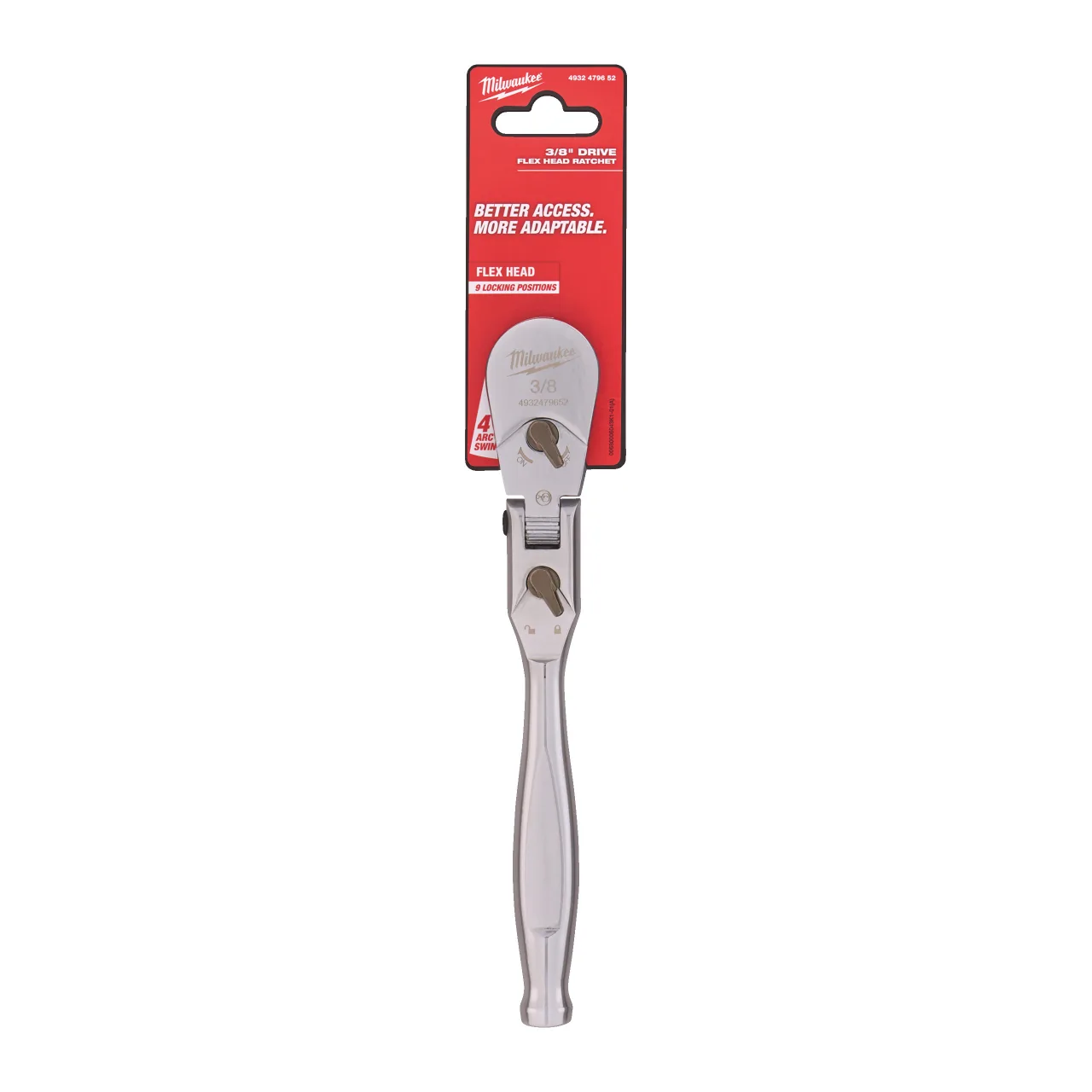 Cliquet ⅜″ court à tête flexible 3/8 Drive Flex Head Ratchet