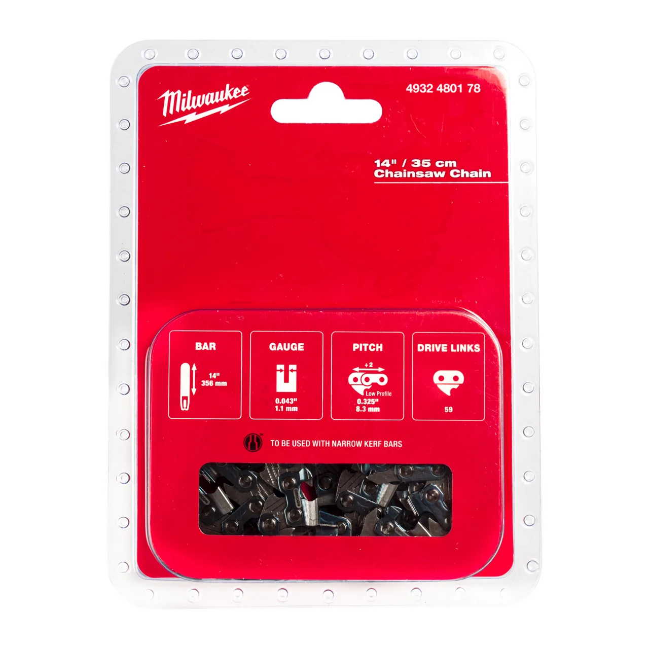 Chaîne .325˝ 1,1 mm pour M18 FTHCHS35 - Guide 35 cm Chainsaw Chains