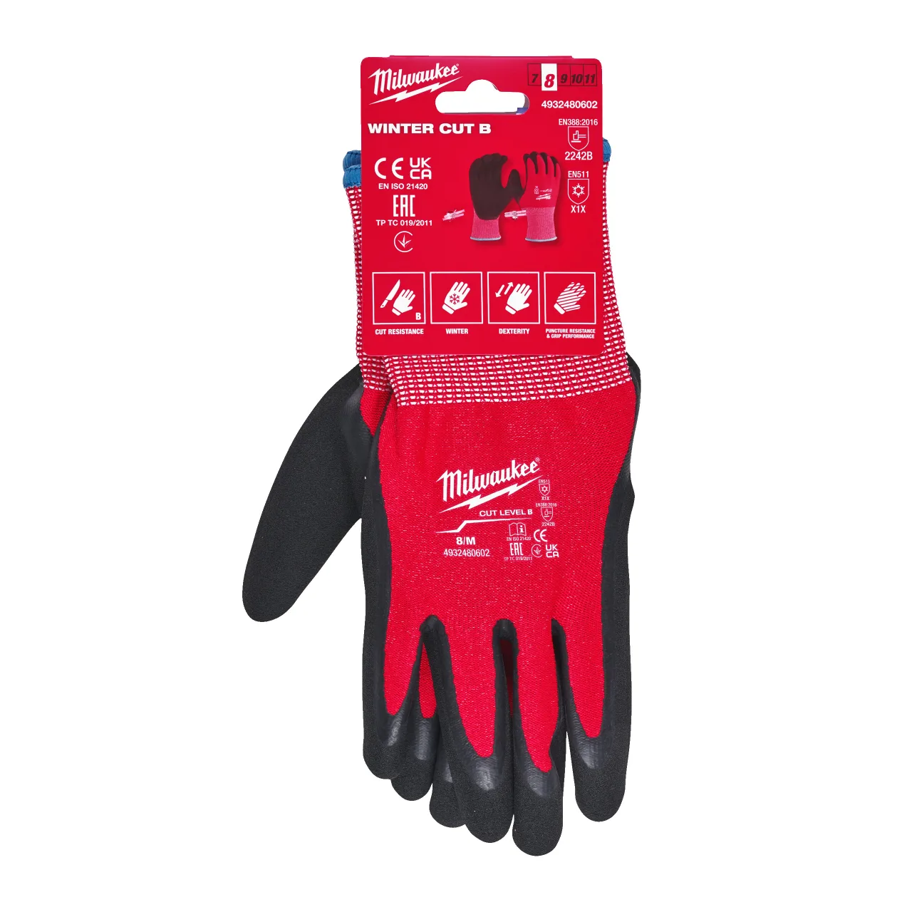 Gants Hiver Anti-coupure B  - M/8 - 1pc Winter Cut B Gloves