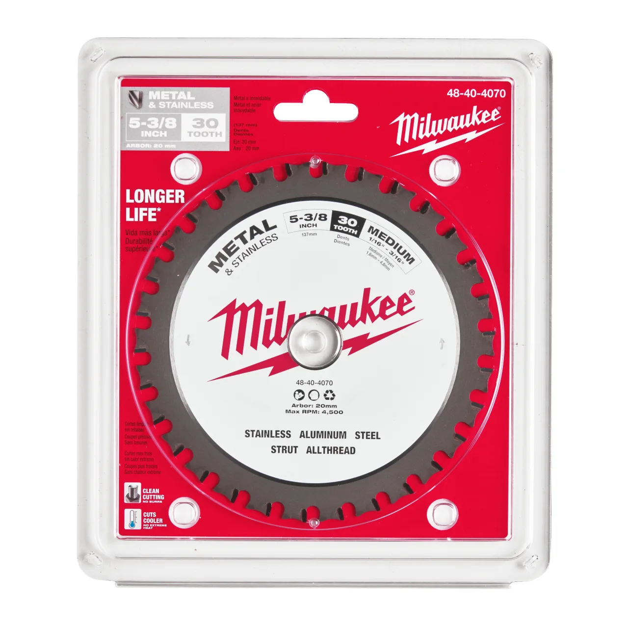 Lame de scie de métal de 135 x 20 mm 30t Largeur de coupe de 1.6mm (trait de scie) Circular saw blades for metal