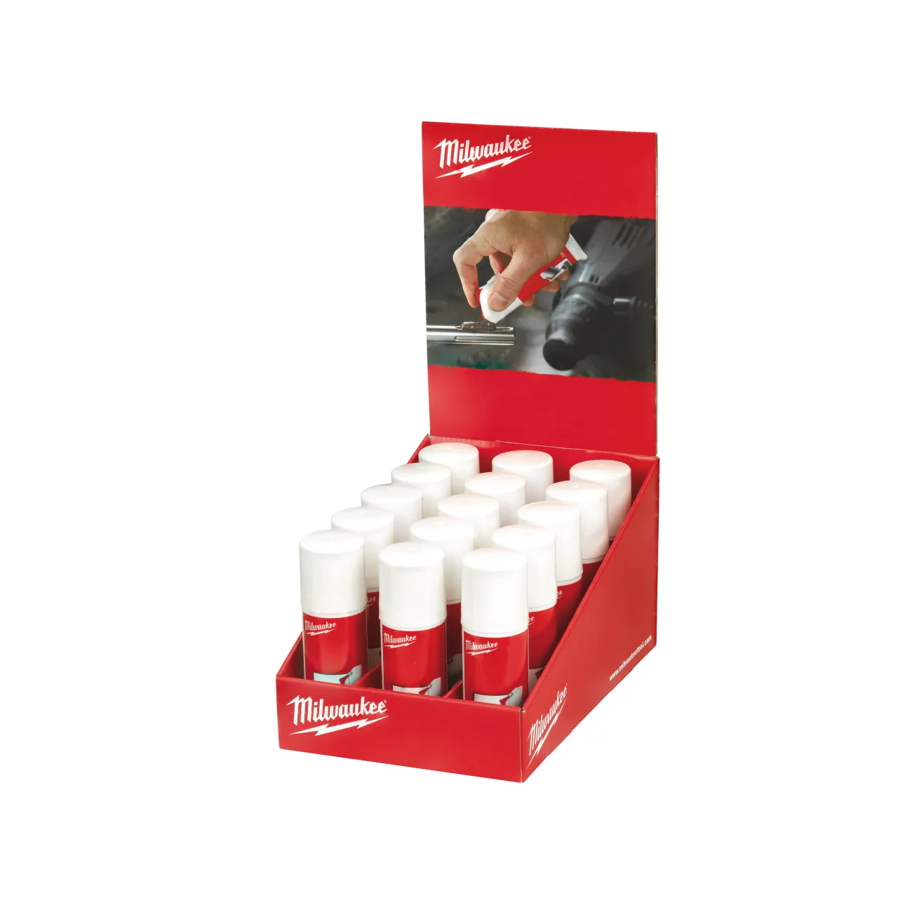 Présentoir avec 15 tubes de graisse référence 4932352273. Counter merch. drill grease