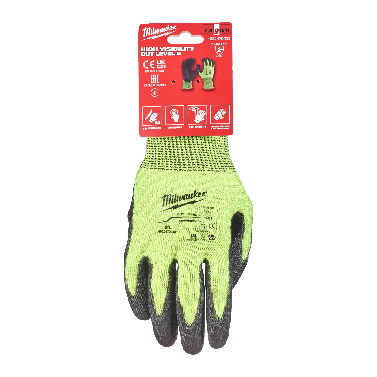 Gants Haute-visibilité Anti-coupure 5/E - 9/L - 1 PAIRE Hi-Vis Cut E Gloves