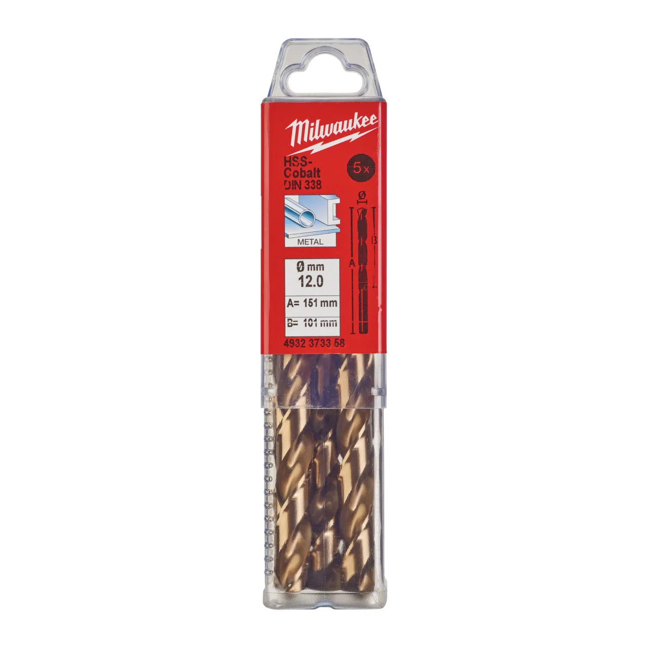 Red Cobalt HSS-G Drill Bits