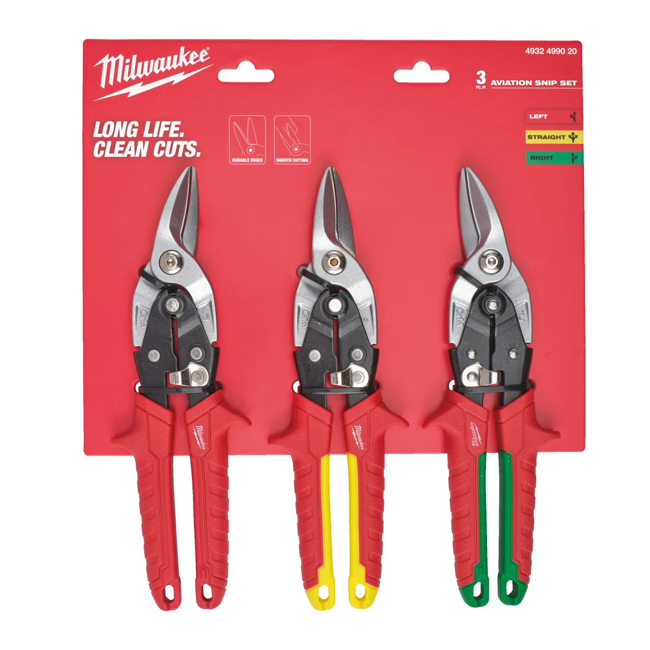 Set de 3 cisailles d'aviation 3 pc Aviation Snip Set