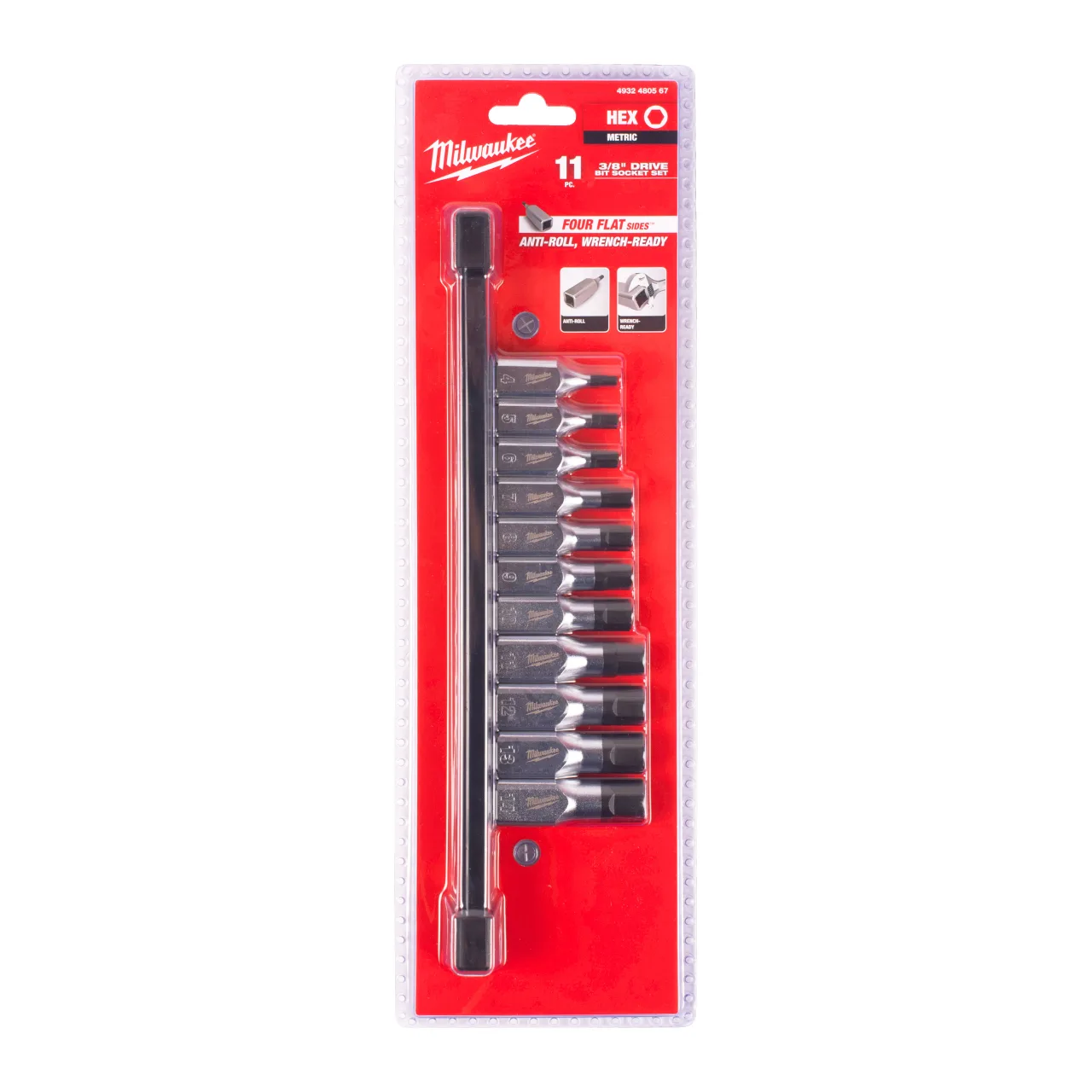 Douilles à embouts 3/8" Hex - 11 pcs 3/8" Drive Metric Hex Bit Socket Set