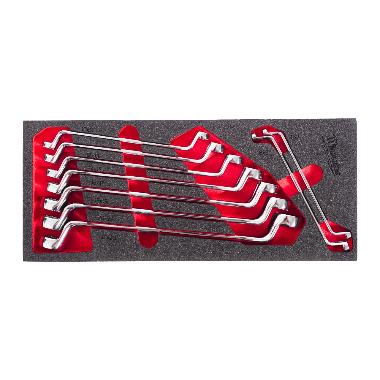 Module servante clés à œil 9 pcs Double Ring Offset Spanner Foam Insert Set