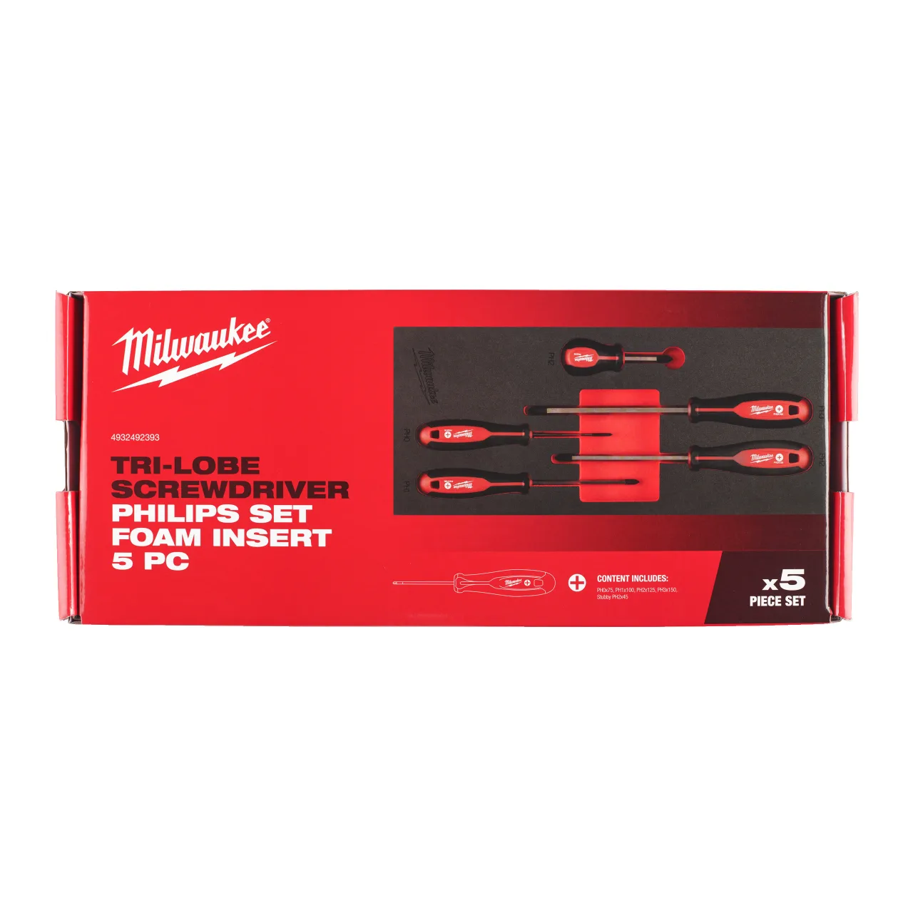 MODULE SERVANTE TOURNEVIS PH 5 PIECES Screwdriver Foam Insert Set