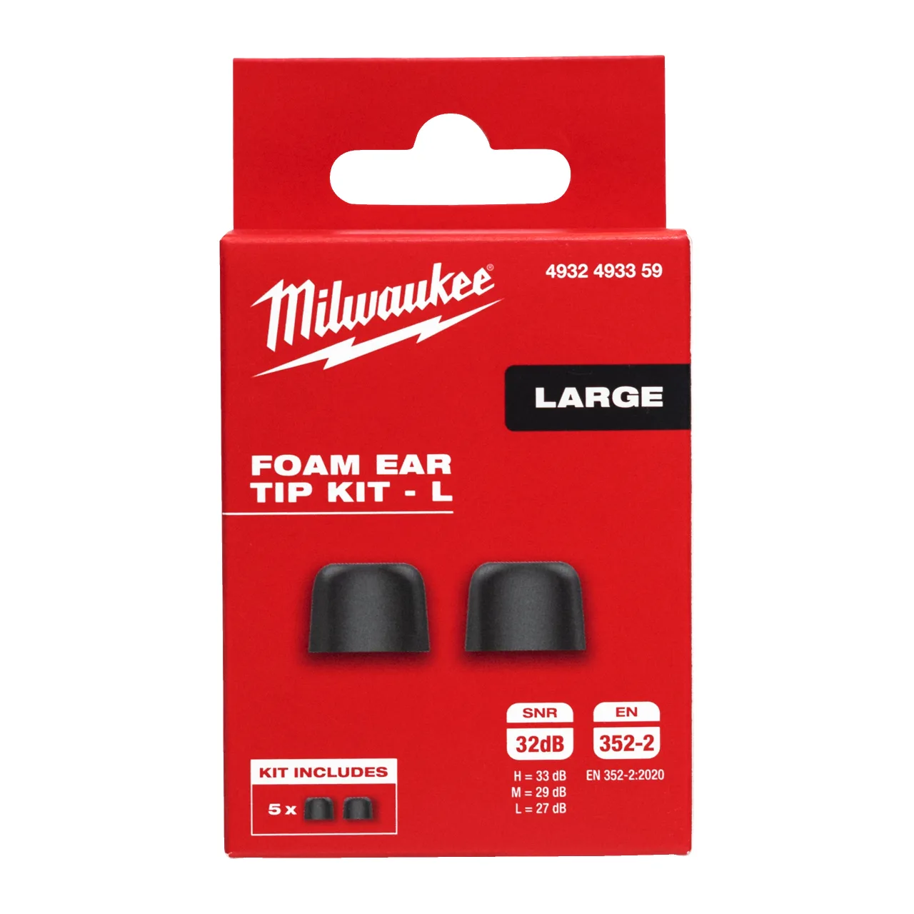 Remplacement des bouchons d'oreille à mémoire de forme - L Memory foam ear tip replacement