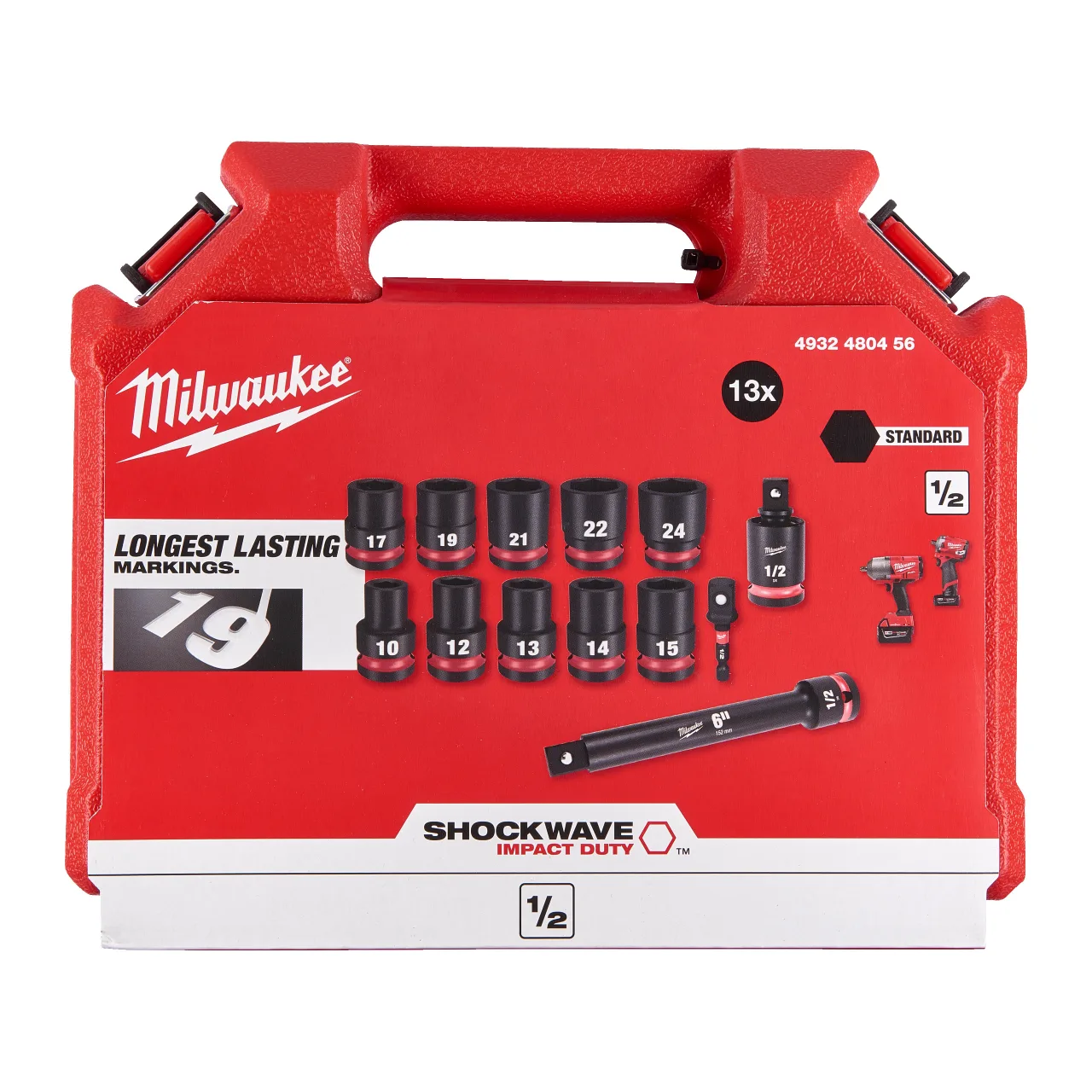 Set de douilles ½" SHOCKWAVE™ IMPACT DUTY STD (13pc) 1/2" impact socket sets II