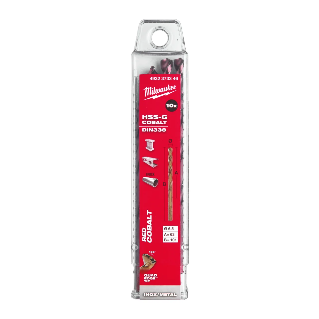 Red Cobalt HSS-G Drill Bits