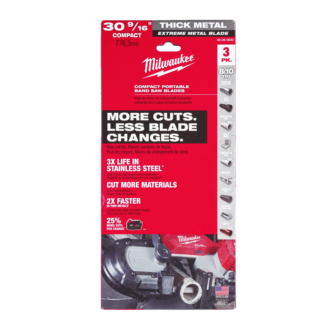 Lame Premium scie à ruban 776.29mm, TPI: 8/10 Premium bandsaw blade 776.29 mm blade length