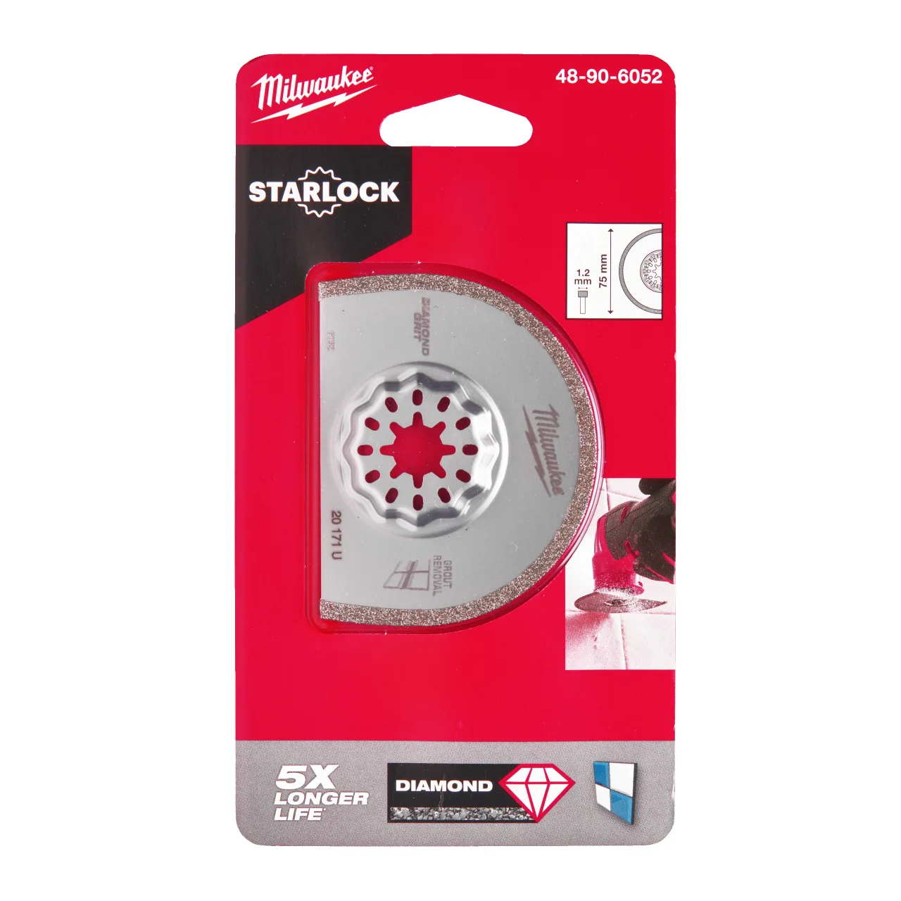 Retrait de joint lame carbure d'épaisseur 1.2mm. Idéal pour le retrait des joint entre les murs ou plancher Multi-tool accessories -Starlock grout removal and rasping blades