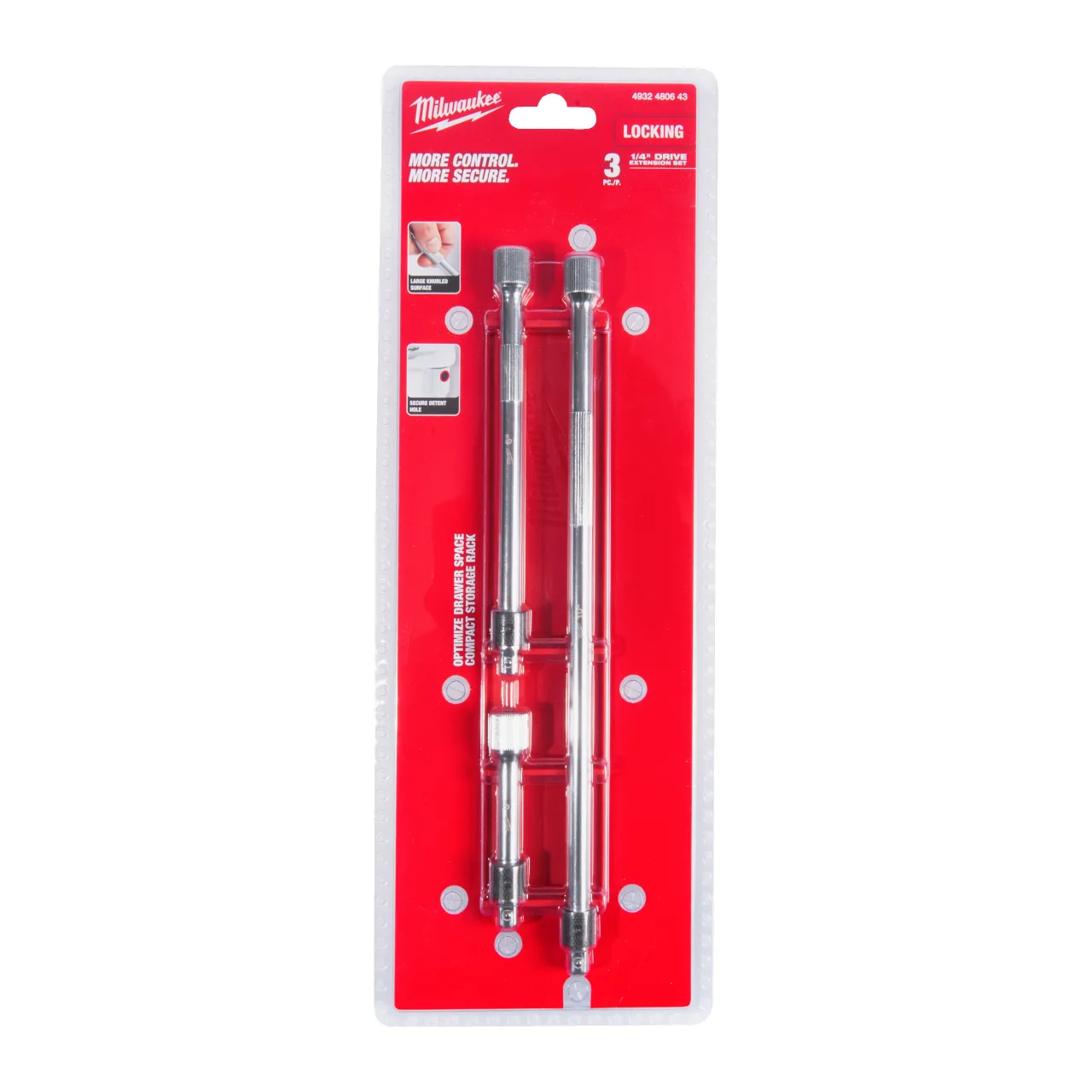 RALLONGE A DOUILLE BLOCABLE ¼″ 3PC 1/4" Drive Locking Extension Set