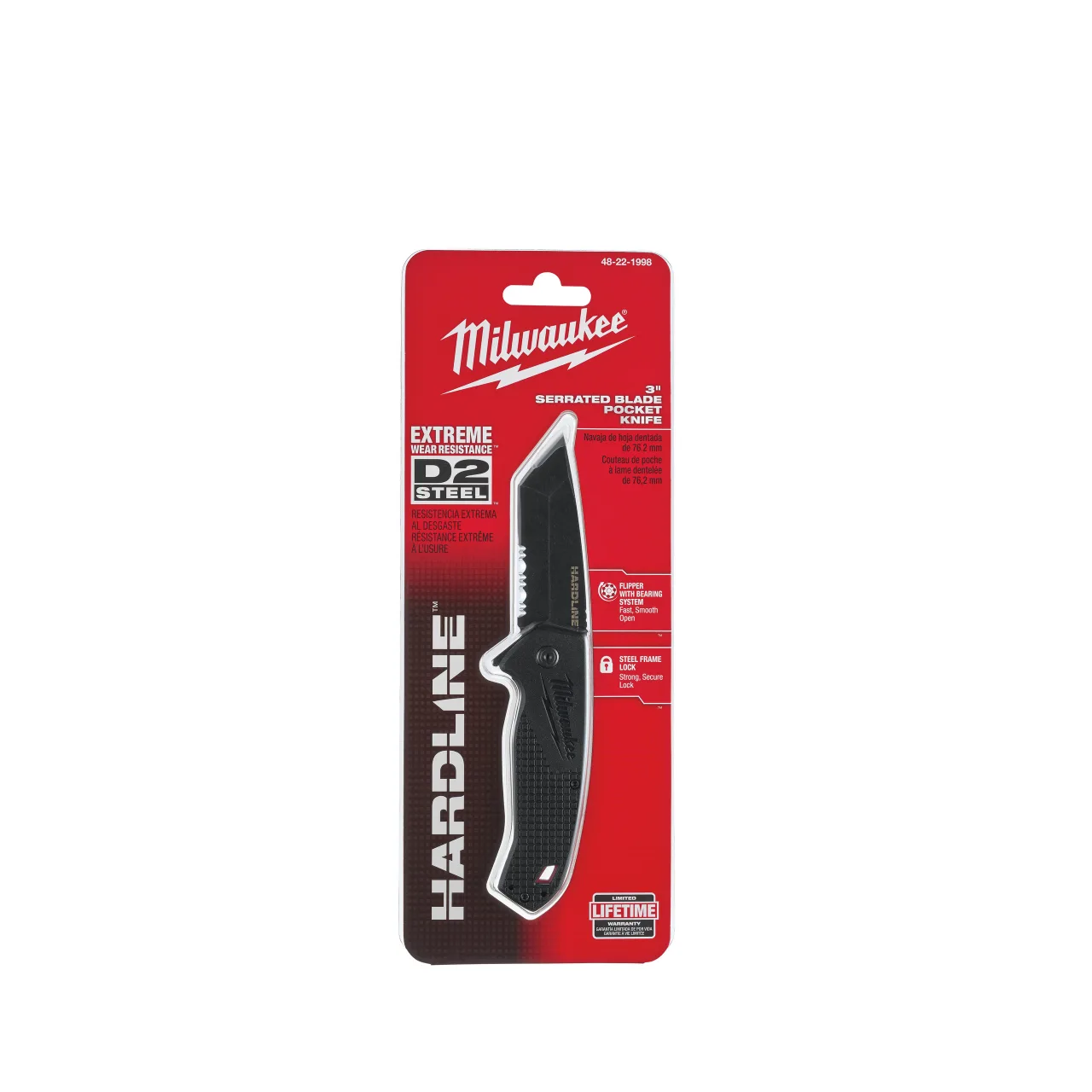 Couteau pliant HARDLINE™ Lame crantée 75mm Hardline folding knives