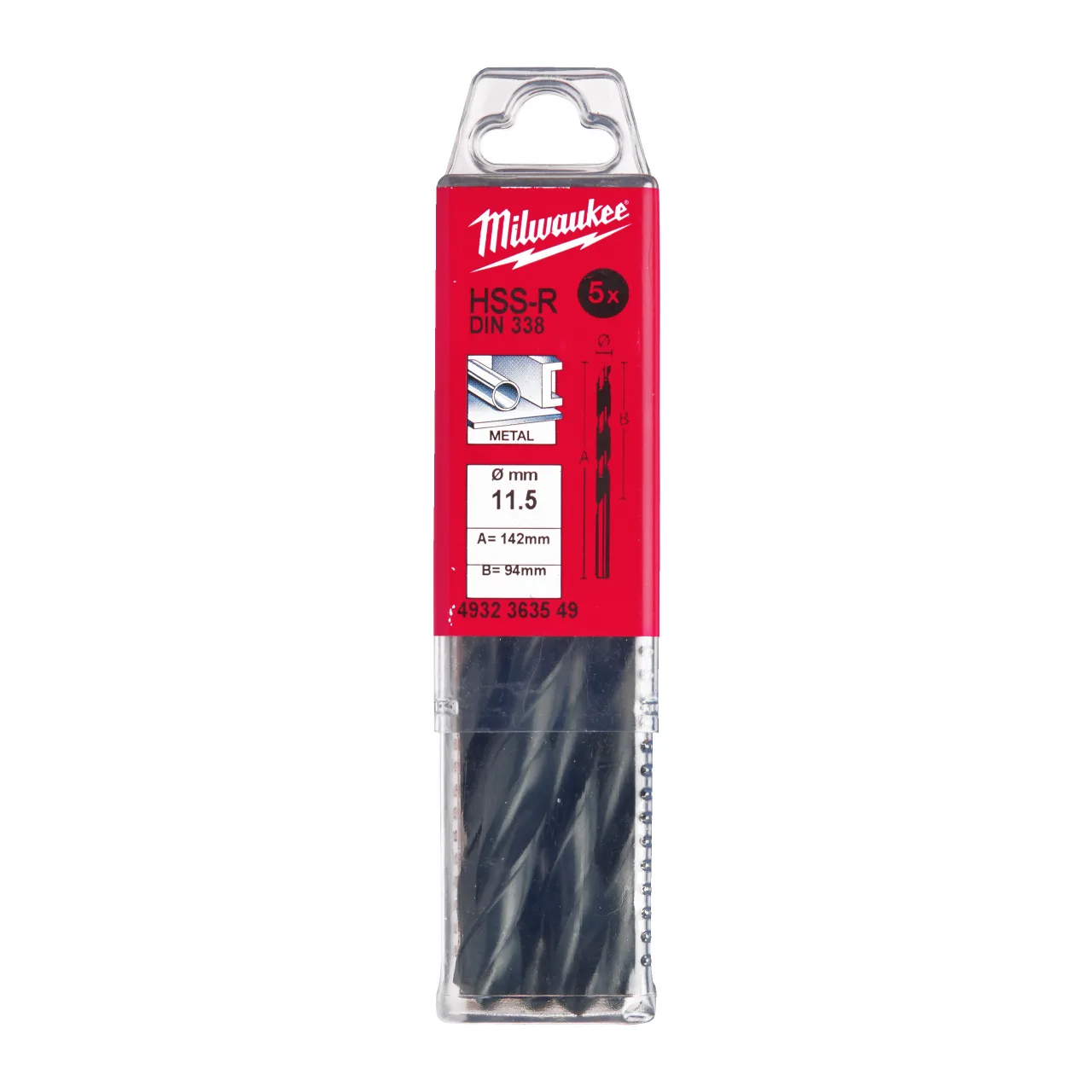 HSS DIN 338 Rollforged Drill Bits With Reduced Shank