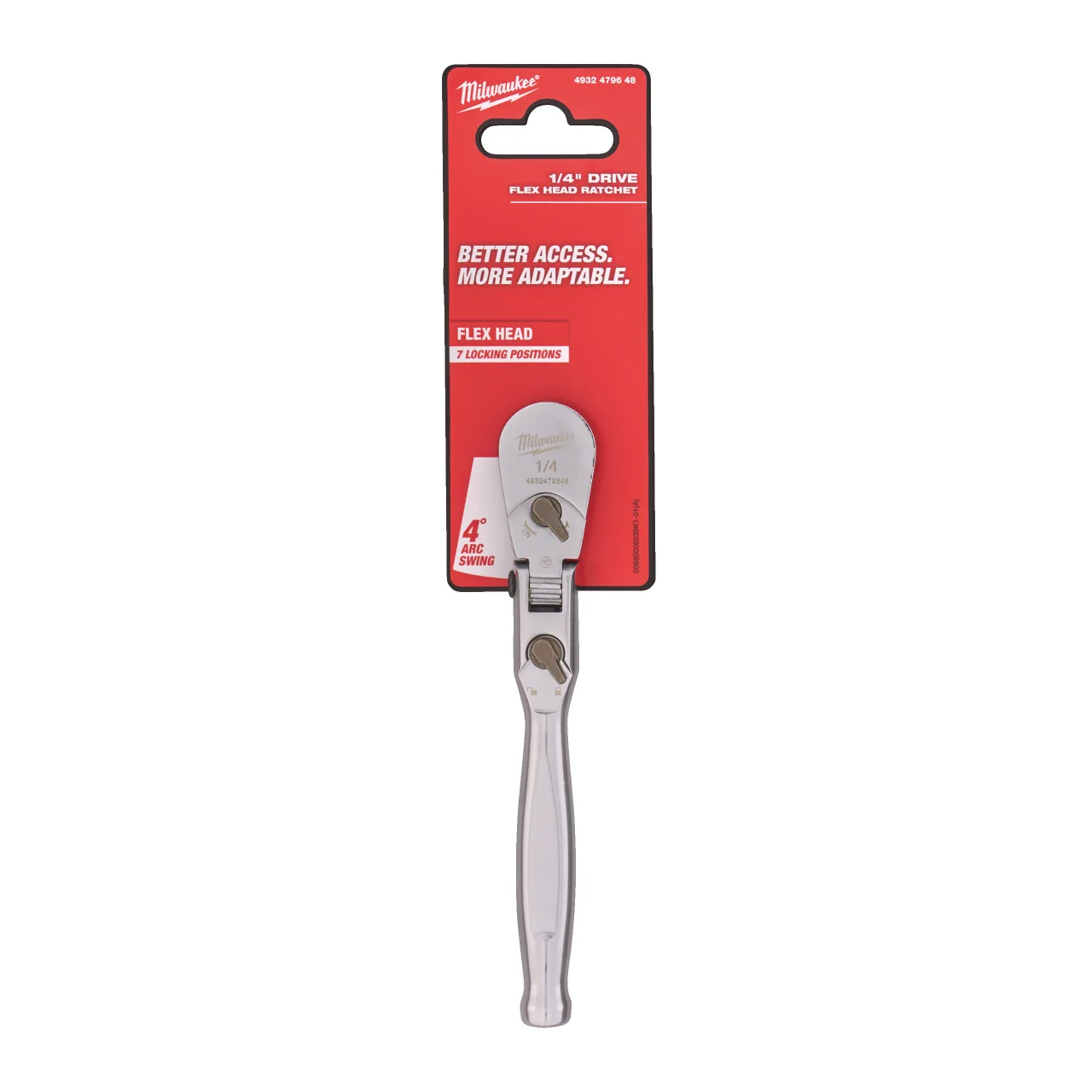 Cliquet¼″ court à tête flexible 1/4 Drive Flex Head Ratchet