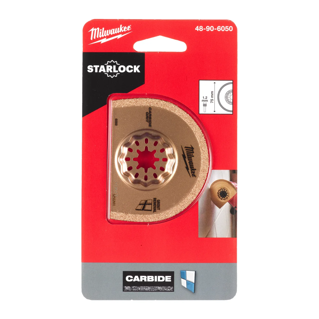 Lame carbure pour retrait de joint 1.2mm. Permet le retaint de joint endommagé entre le mur et le plancher Multi-tool accessories -Starlock grout removal and rasping blades