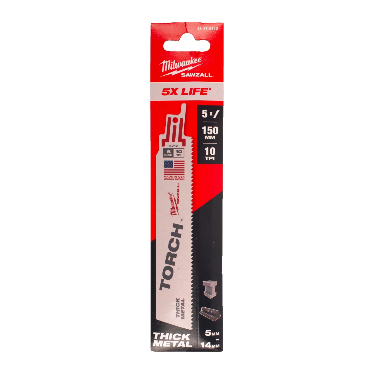 LAME SCIE SABRE TORCH 150MM (X5) Metal: Torch