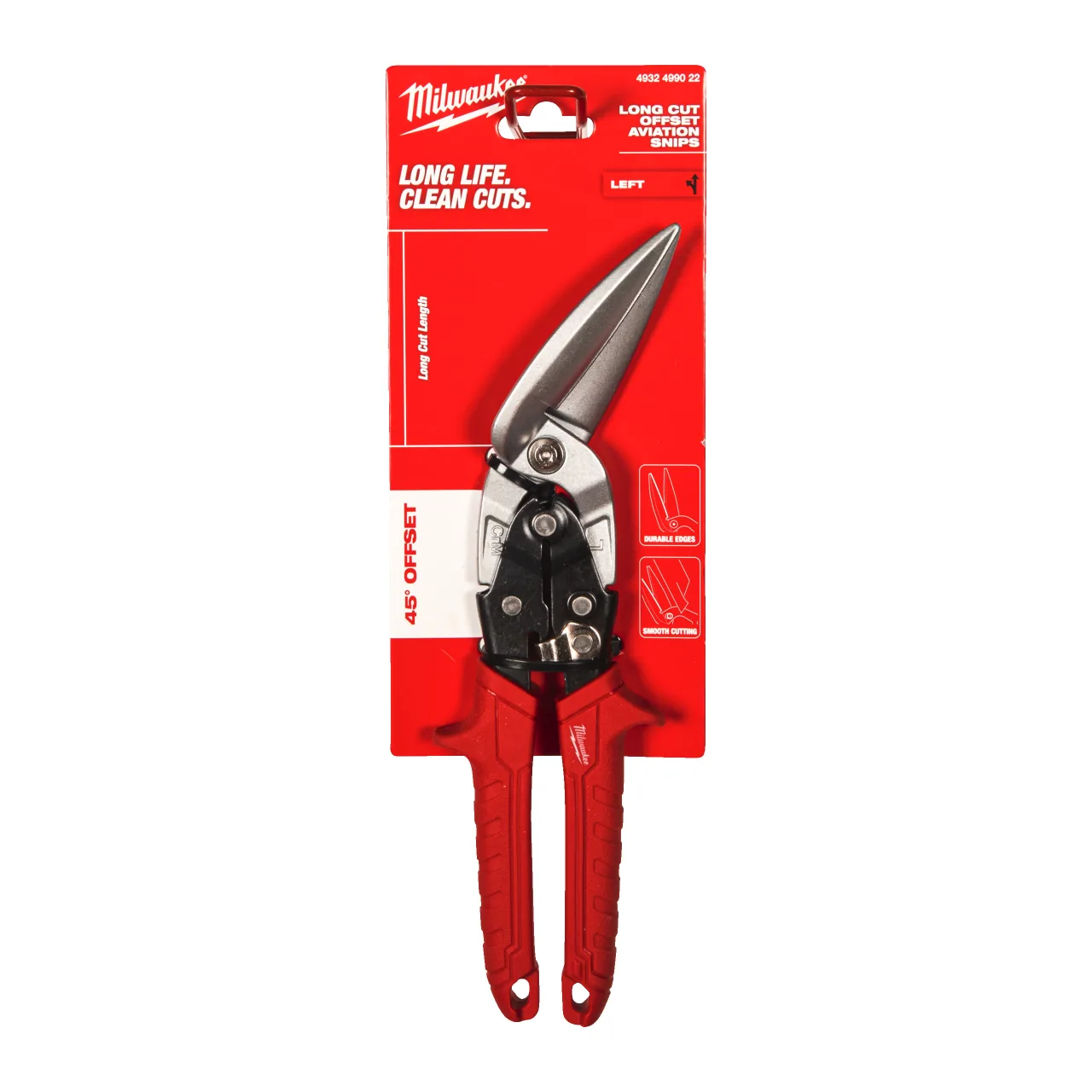 Cisailles d'aviation longues décalées coupe gauche Long Cut Offset Left Aviation Snips