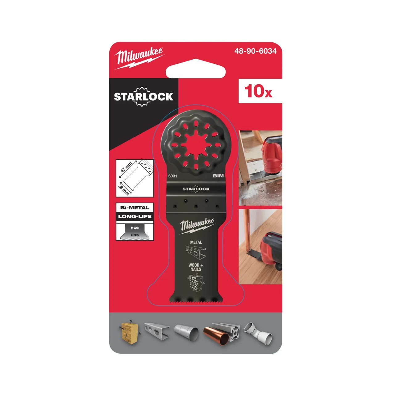 Coupe plongeante Multi-matériaux 28mm, lame Bi-métal pour une plus grnade durée de vie Multi-tool accessories -Starlock multi-material blades