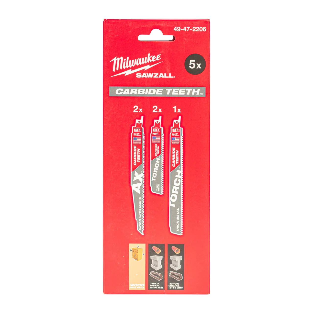 Set de 5 lames de scie sabre SAWZALL™ démolition Sawzall Blade Sets
