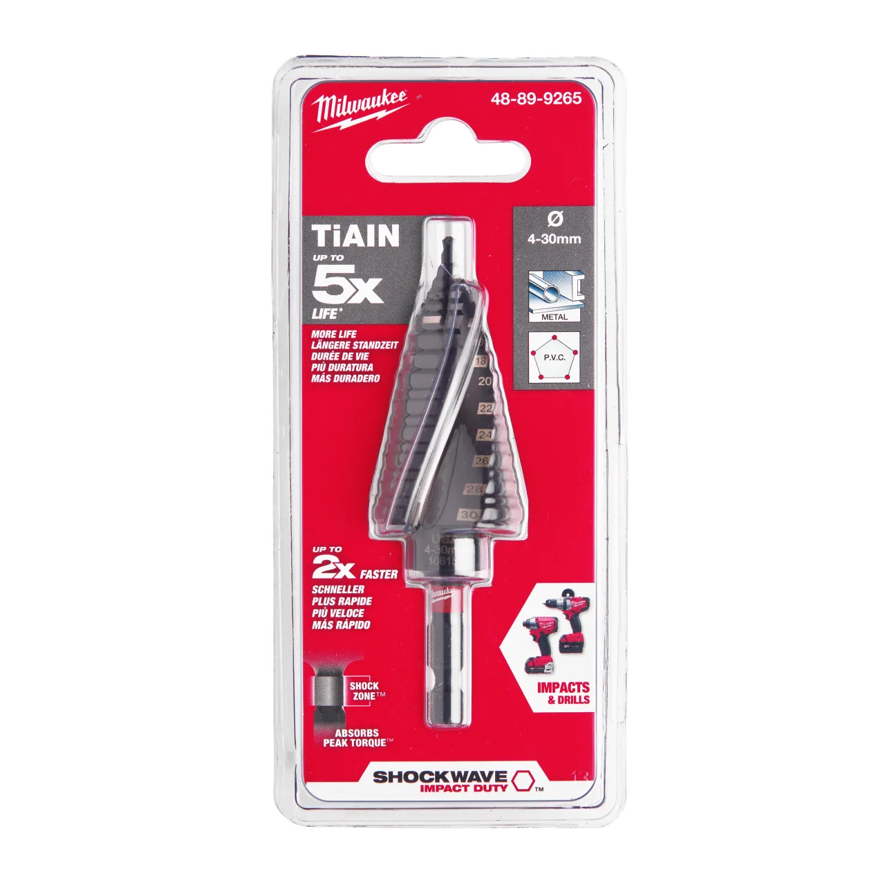 Foret étagé Shockwave 4-30 mm Shockwave Step Drills