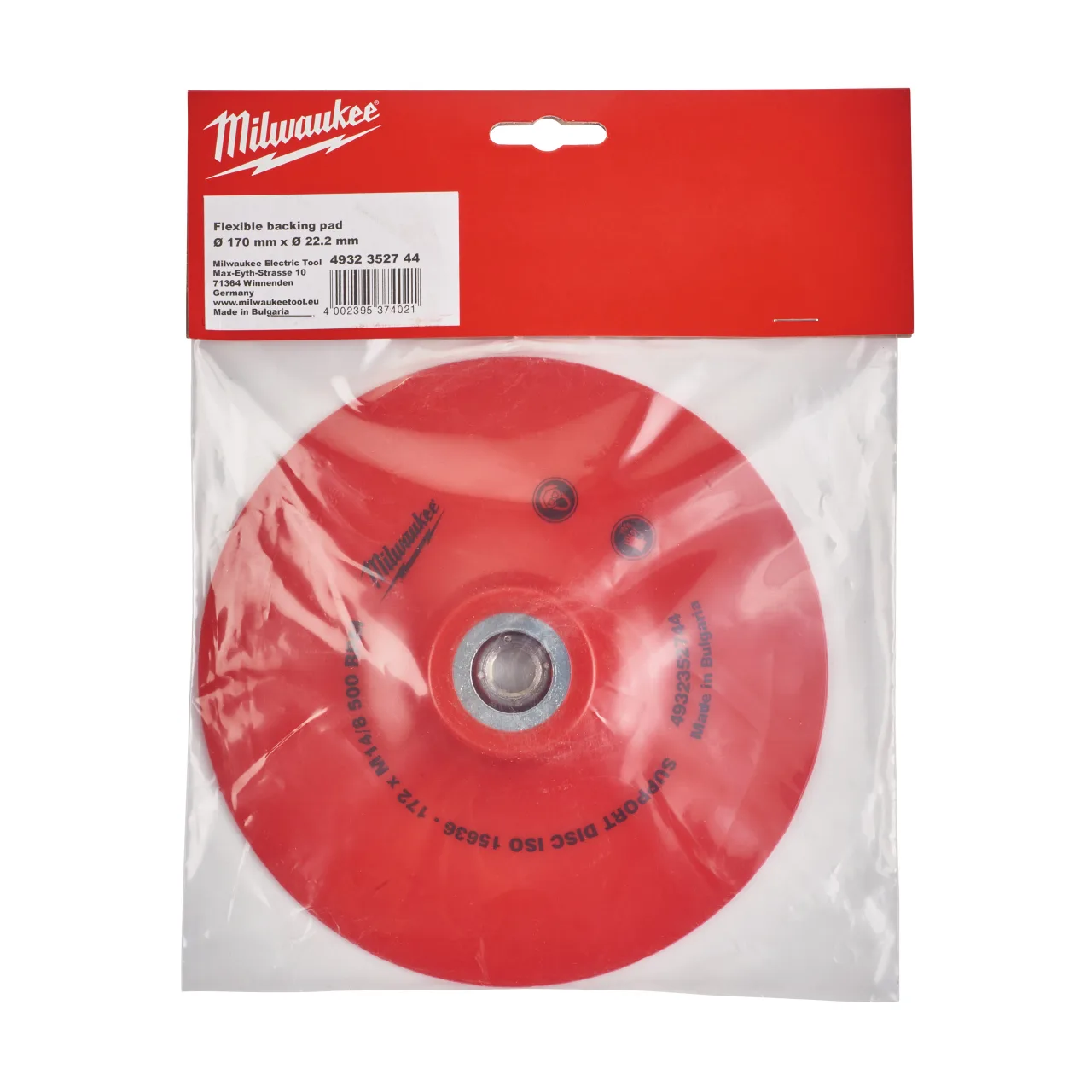 Compléter avec  écrou de bride M14 pour toutes les meuleuses d'angle. Flexible Backing Pad