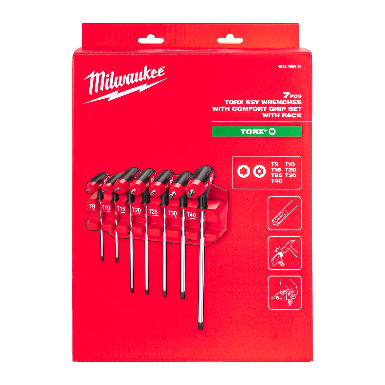 Jeu de 7 clés Torx avec poignée ergonomique et support Torx Key Wrenches with Comfort Grip Set