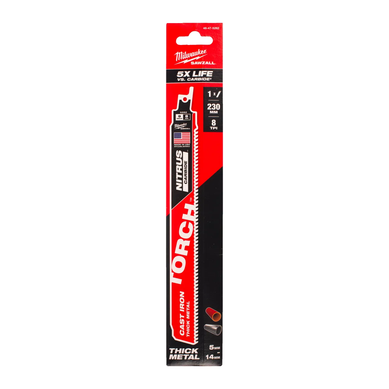 LAME SCIE SABRE TCT TORCH™ NITRUS 230 (X1) Metal: Torch with Nitrus Carbide