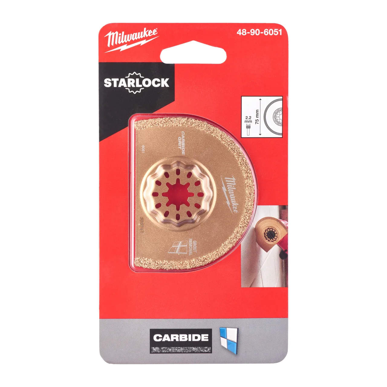 Lame carbure pour retrait de joint 2.2mm. Permet le retaint de joint endommagé entre le mur et le plancher Multi-tool accessories -Starlock grout removal and rasping blades