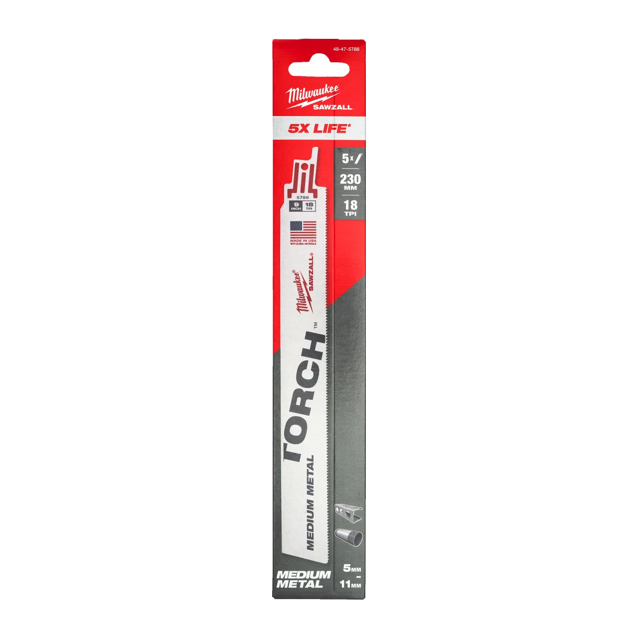 LAME SCIE SABRE TORCH 230MM (X5) Metal: Torch