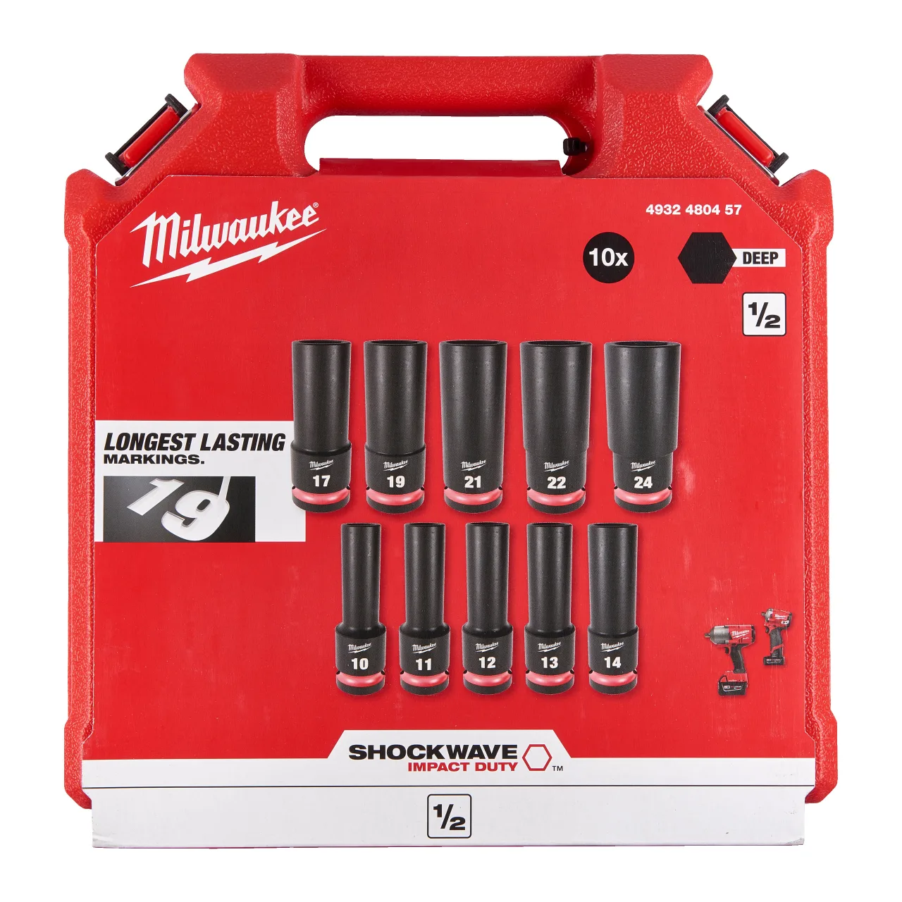 Jeu de douilles longues ½" SHOCKWAVE™ IMPACT DUTY(10pc) 1/2" impact socket sets II