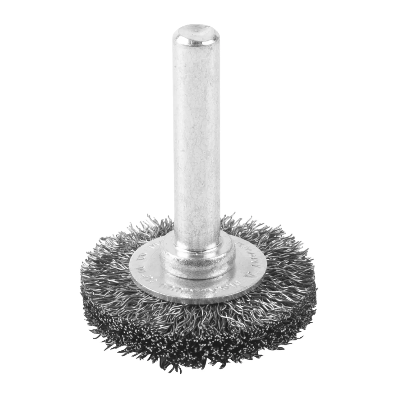 Brosse circulaire S6 30x6 mm en acier, fils ondulés 0,2 mm – lot de 3 pièces. Wheel Brushes Shank 6mm Crimped Wire