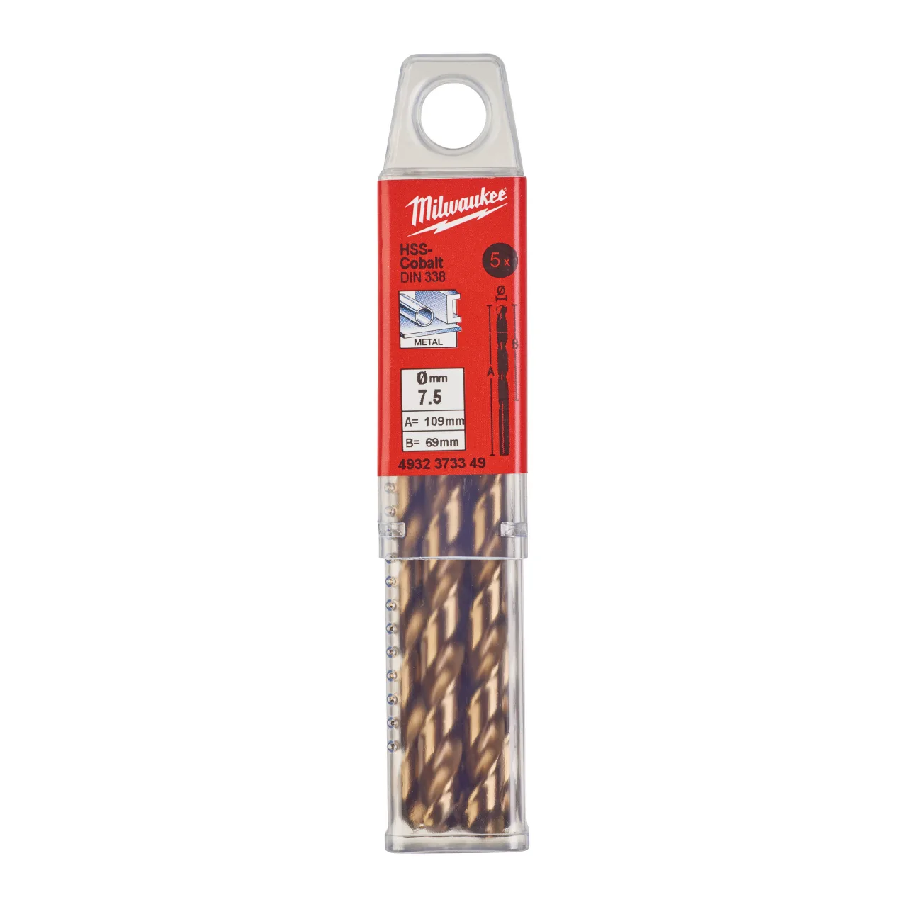 Red Cobalt HSS-G Drill Bits