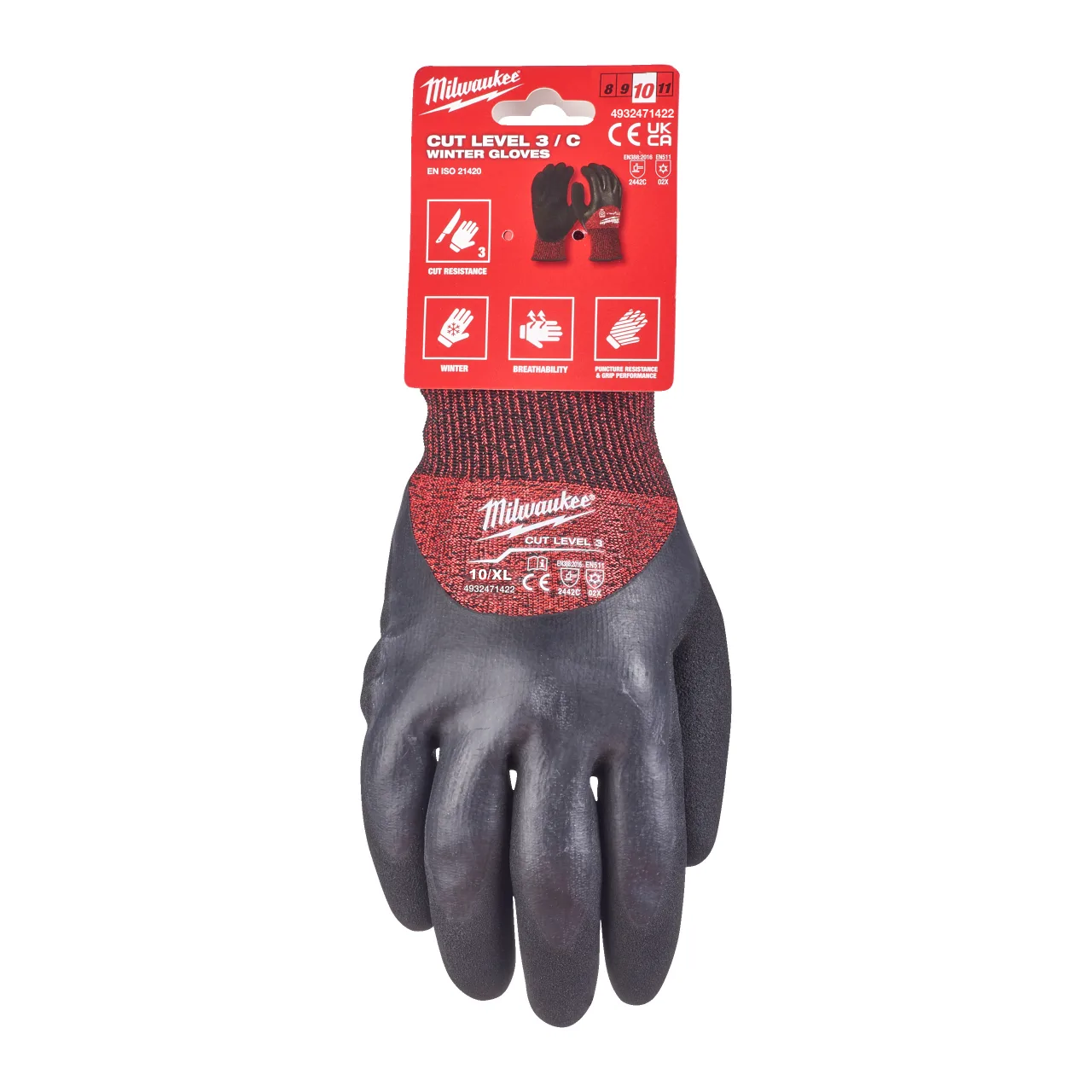 Gants d'Hiver Anti Coupure Niveau 3 - XL/10 - 1pc Winter Cut C Gloves