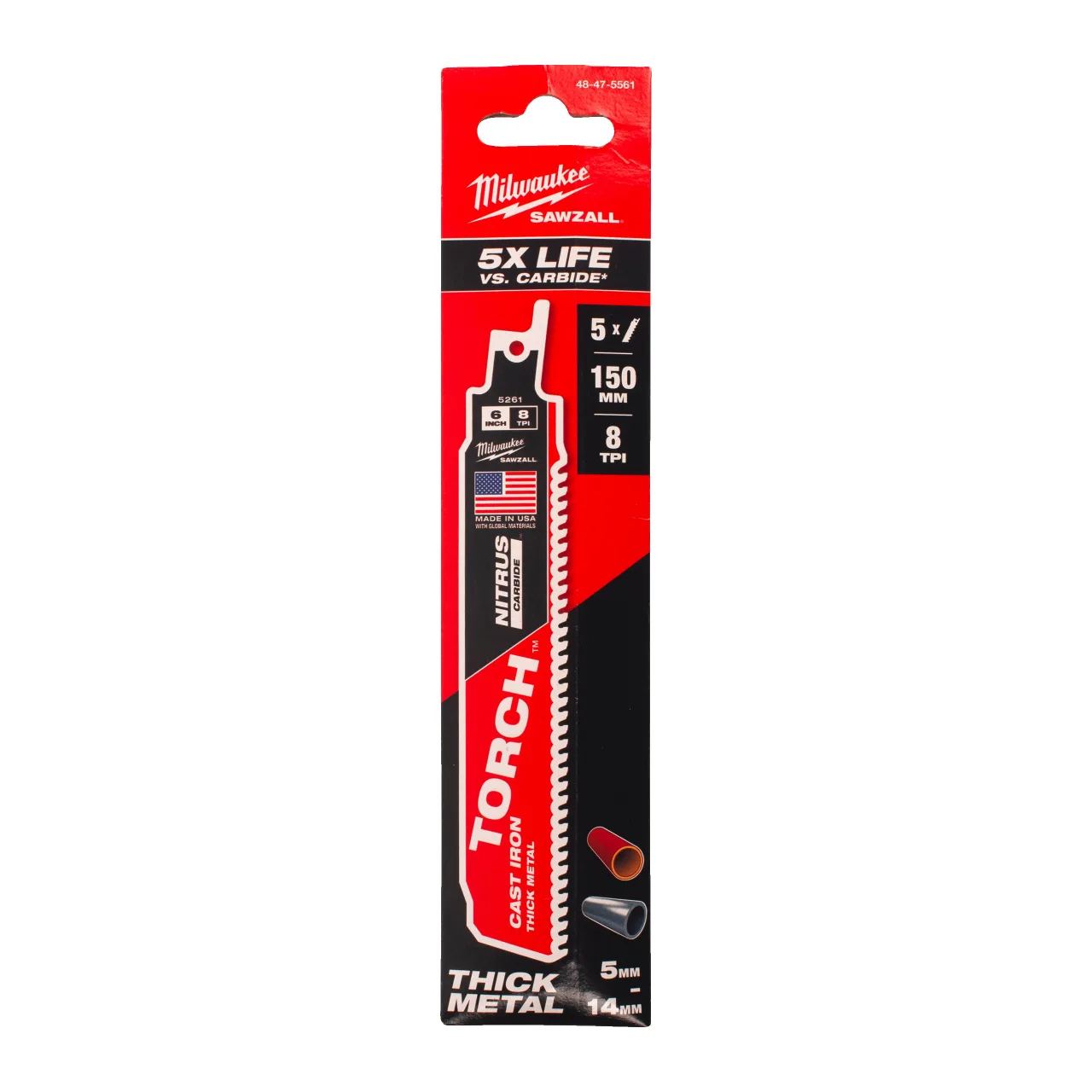 LAME SCIE SABRE TCT TORCH™ NITRUS 150 (X5) Metal: Torch with Nitrus Carbide