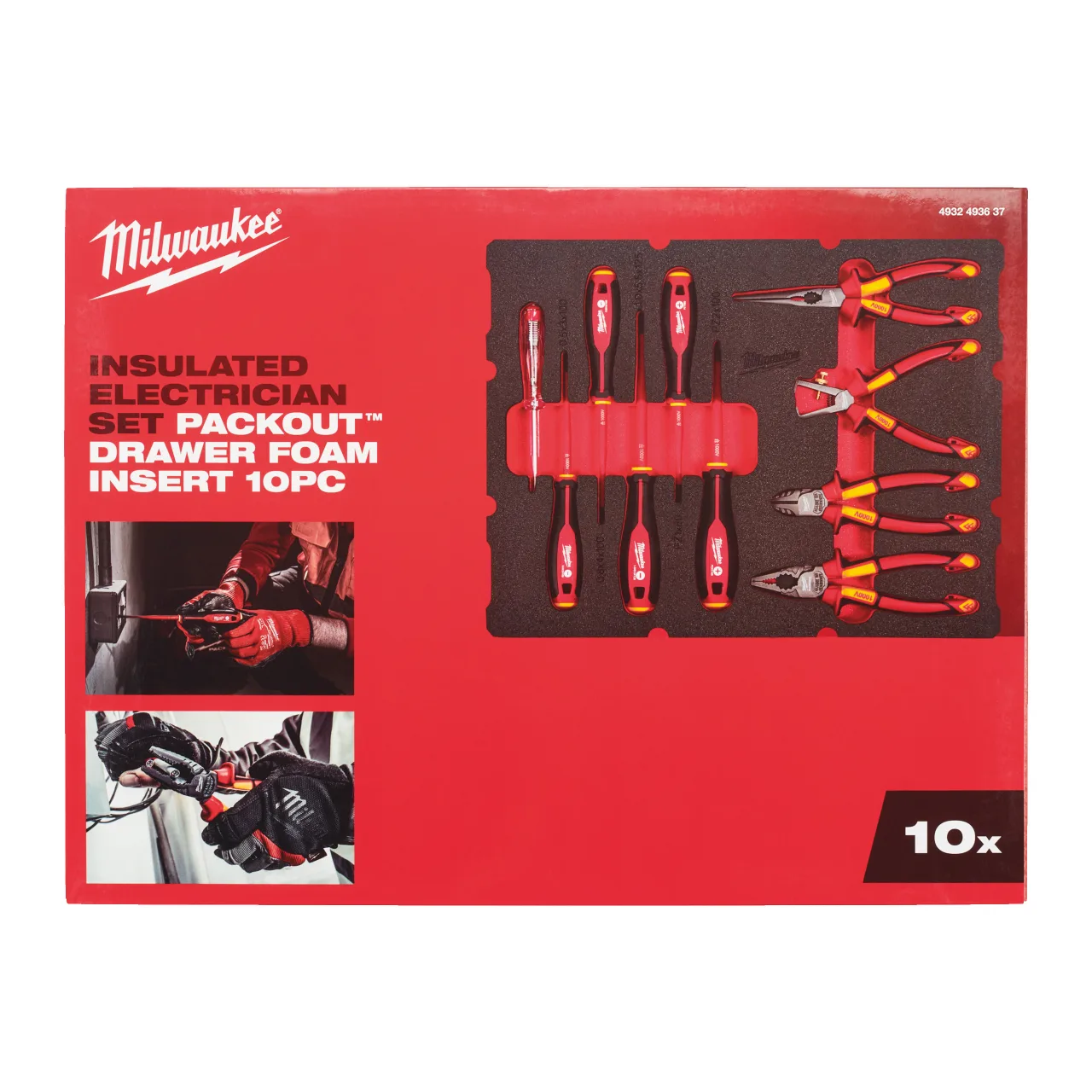 Packout™ module vde électricien 10 pcs Packout Drawer Insulated Electrician Foam Insert Set