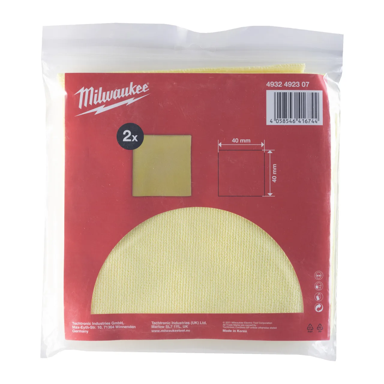 CHIFFON JAUNE 40X40MM Premium Polishing Accessories - Cloths