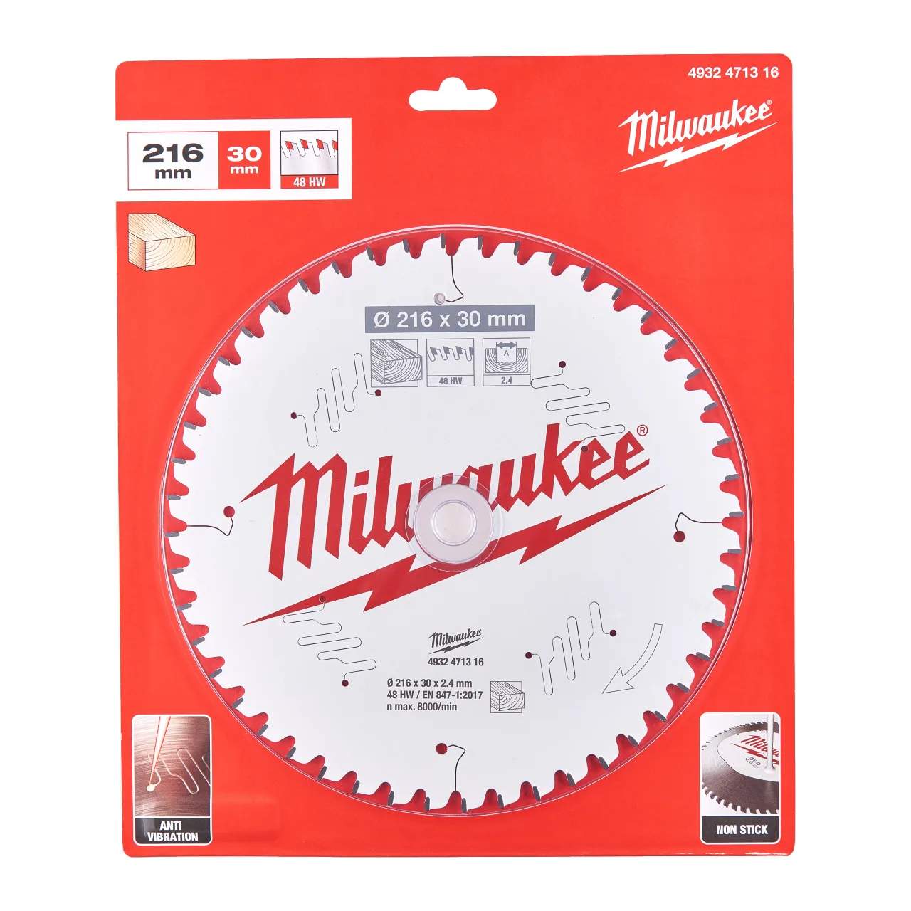 CSB MS W 216 x 30 x 2.4 x 48ATB neg Circular saw blades for mitre saws Gen II