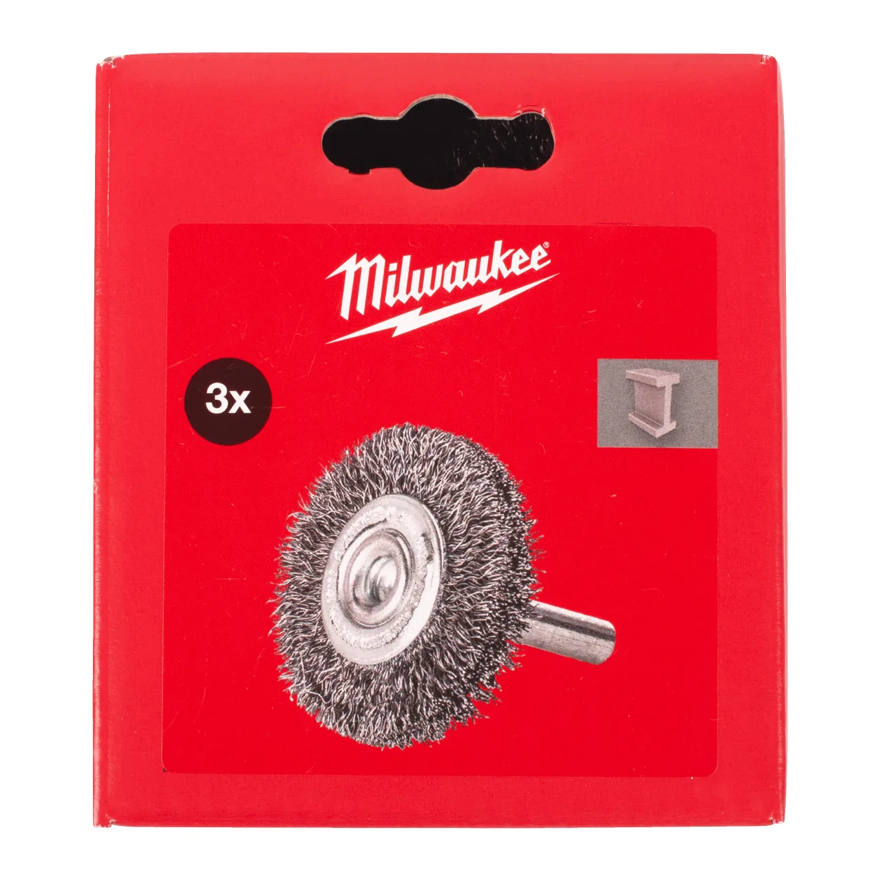 Brosse circulaire S6 60x13 mm en acier, fils ondulés 0,3 mm – lot de 3 pièces. Wheel Brushes Shank 6mm Crimped Wire