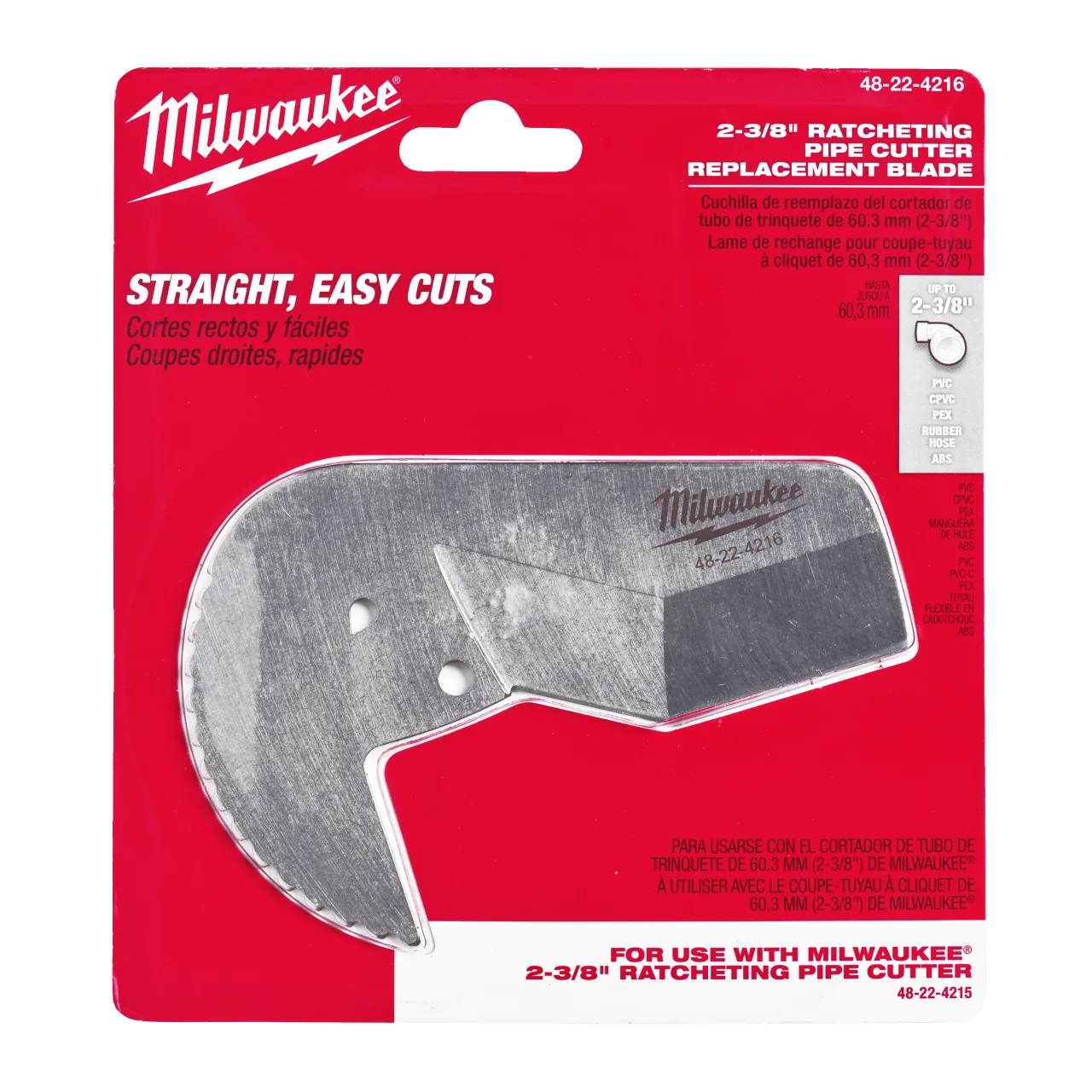 Lames pour coupe tube PVC 63 mm Ratcheting PVC Cutter