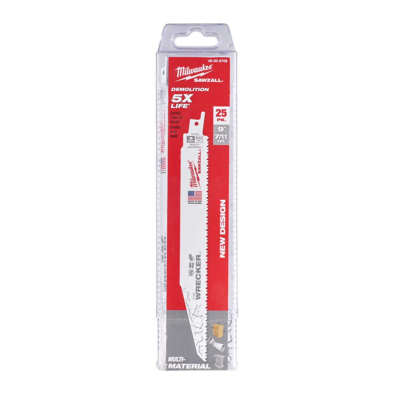 WRECKER 230 x 7/11 Tpi - 25 pcs Sawzall Blade Sets