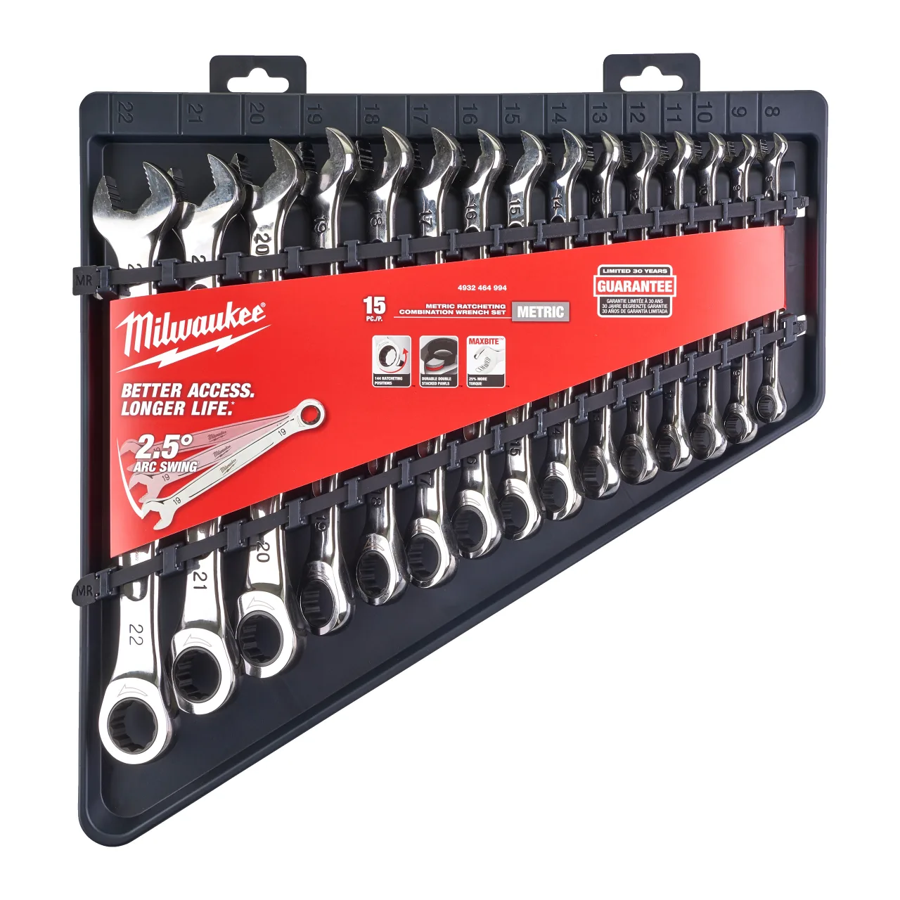 Set de 15 clés à cliquet Métriques  – MAX BITE Maxbite Ratcheting Combination Spanner Sets
