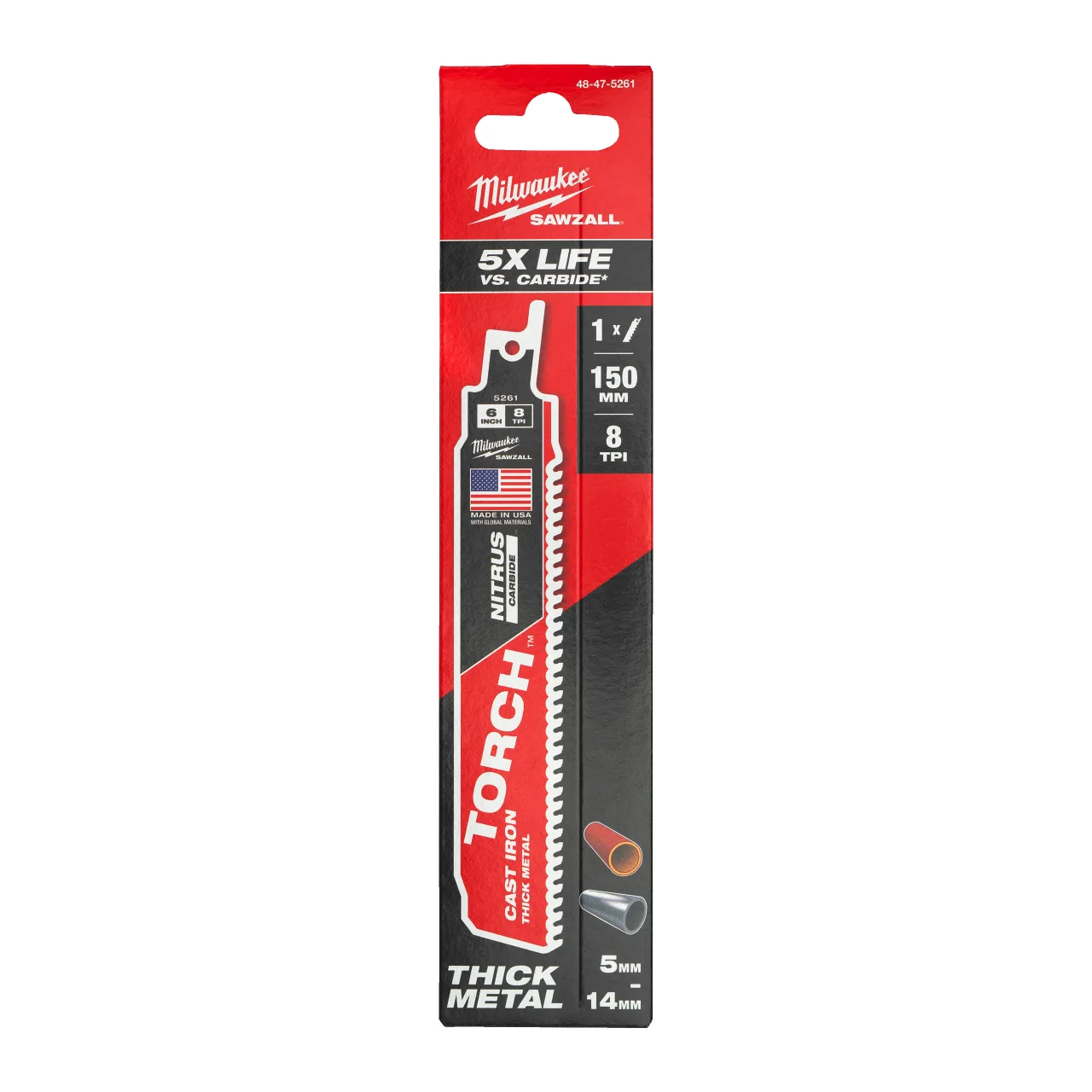 LAME SCIE SABRE TCT TORCH™ NITRUS 150(X1) Metal: Torch with Nitrus Carbide