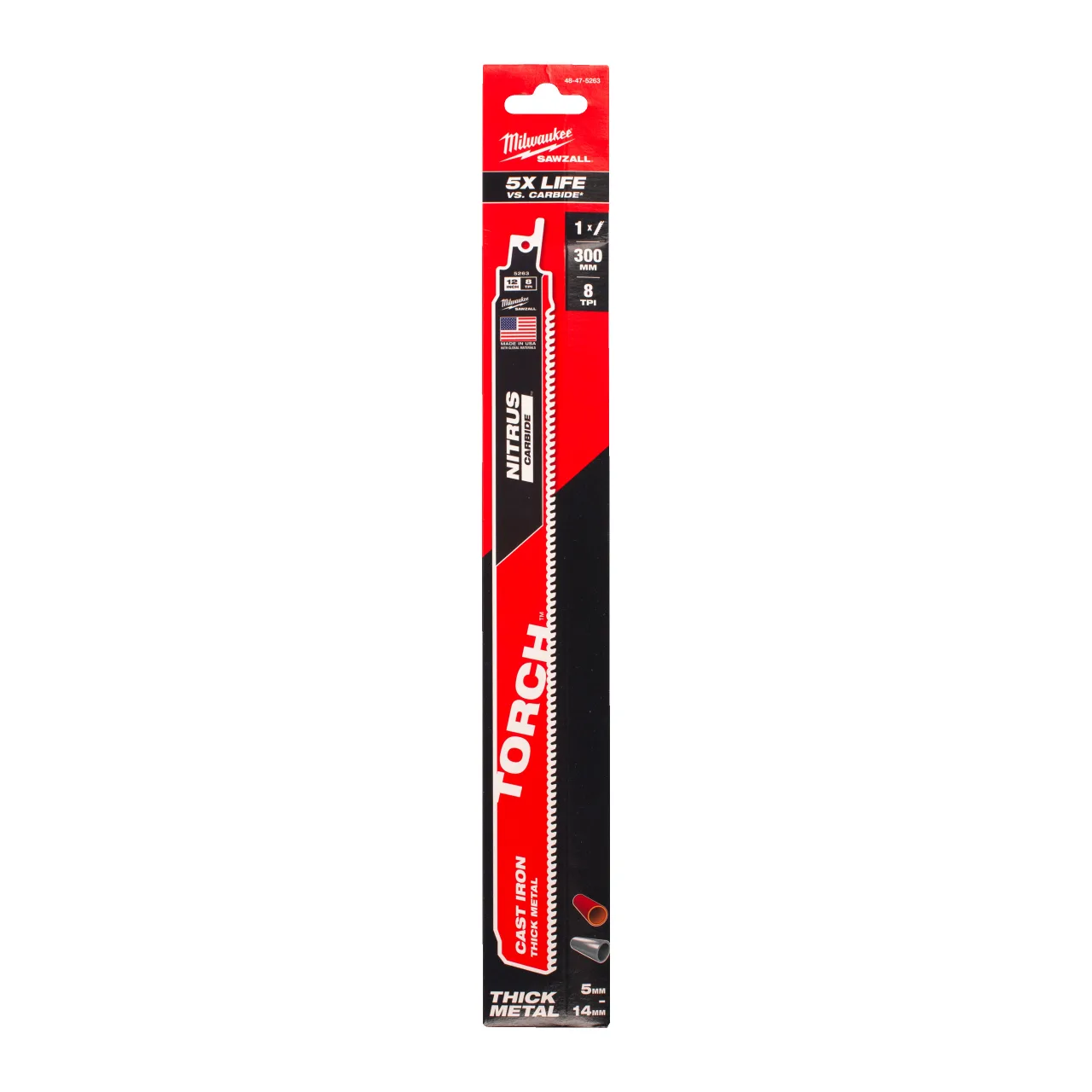 LAME SCIE SABRE TCT TORCH™ NITRUS 300 (X1) Metal: Torch with Nitrus Carbide