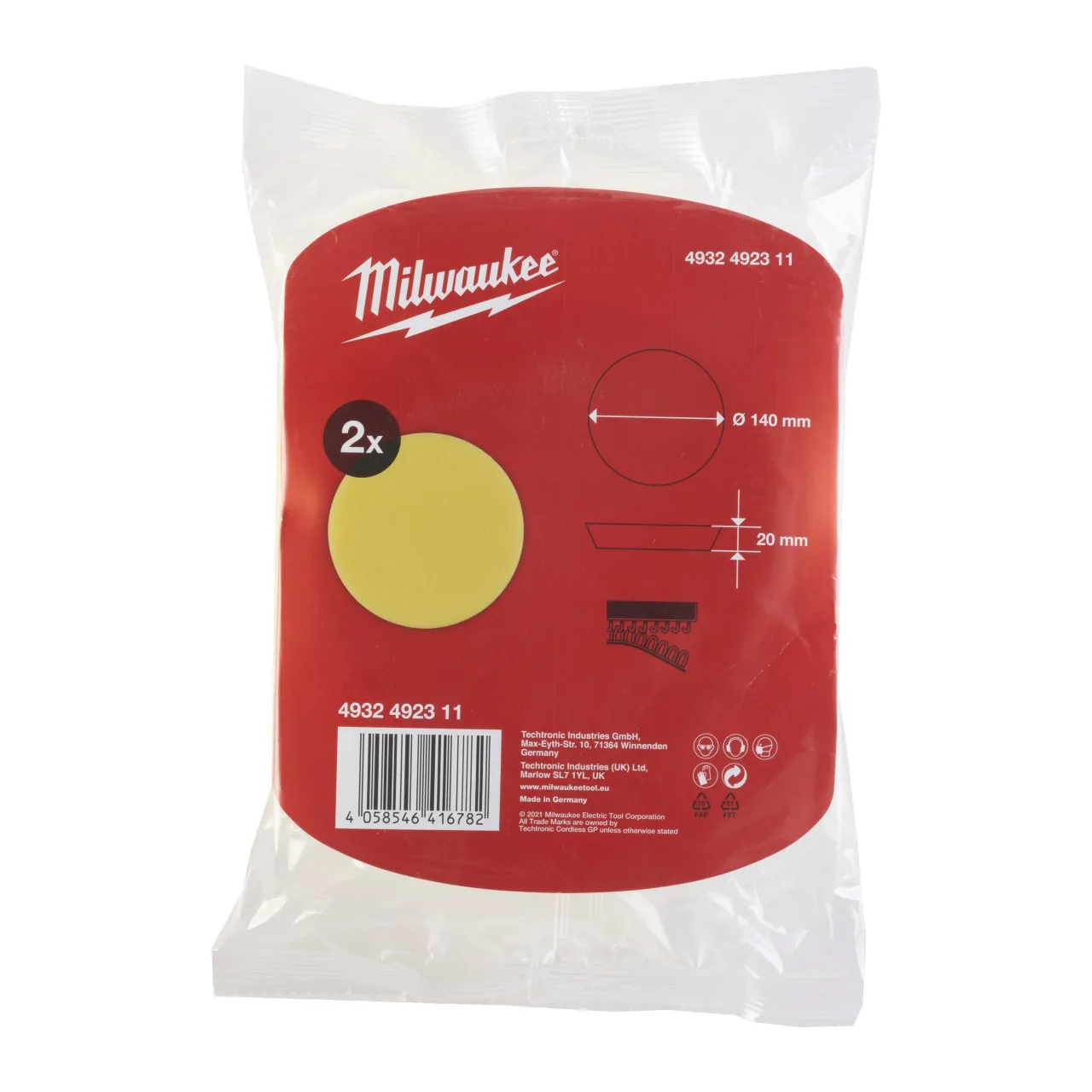 MOUSSE JAUNE FINE 140/20MM Premium Polishing Accessories - Sponges